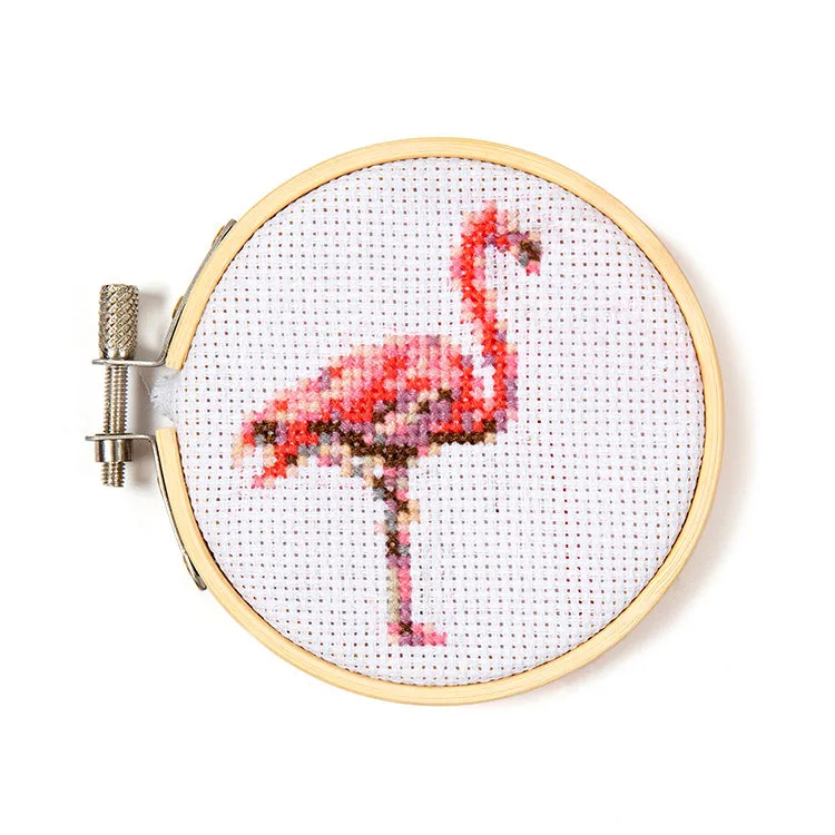Flamingo Mini Kreuzstich-Stickset