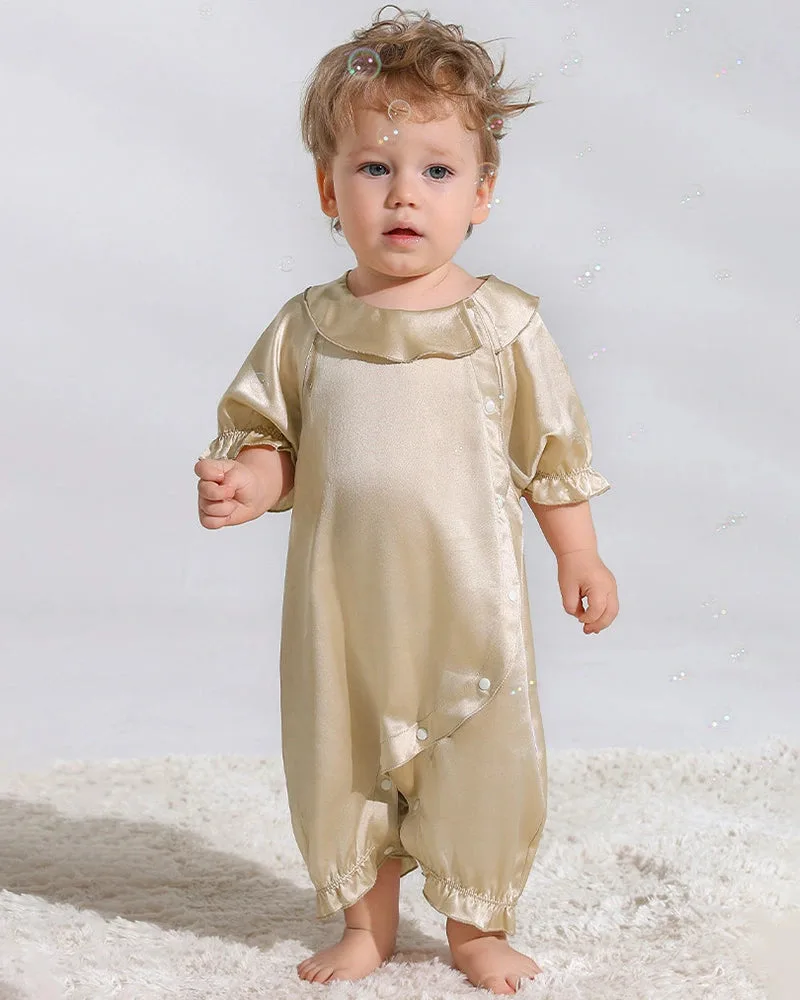 Doll Collar Baby Silk Onesies