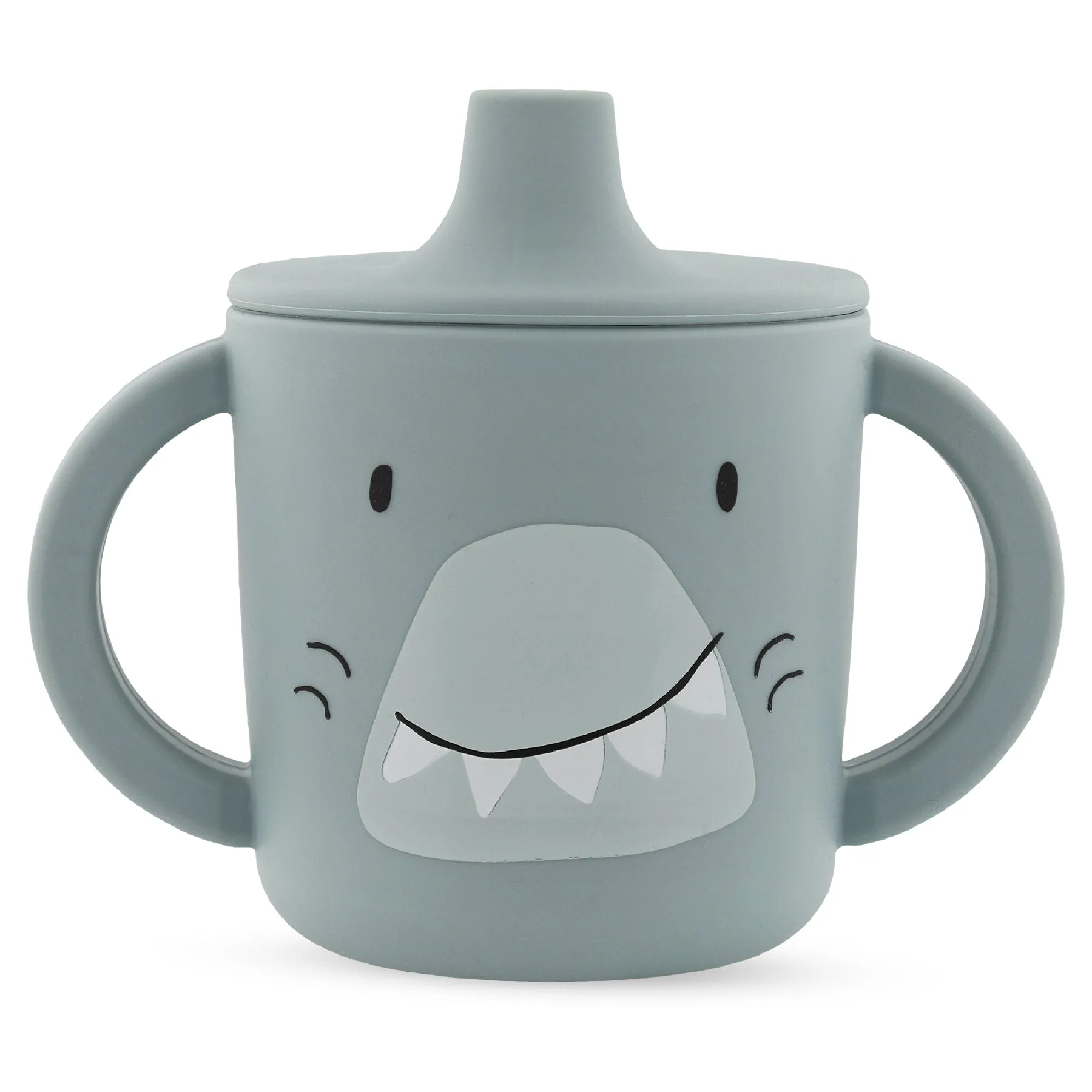 Vaso con pajita de silicona - Sr. Tiburón