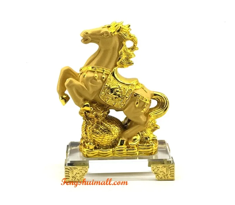 Good Fortune Victory Horse with Wealth Bag