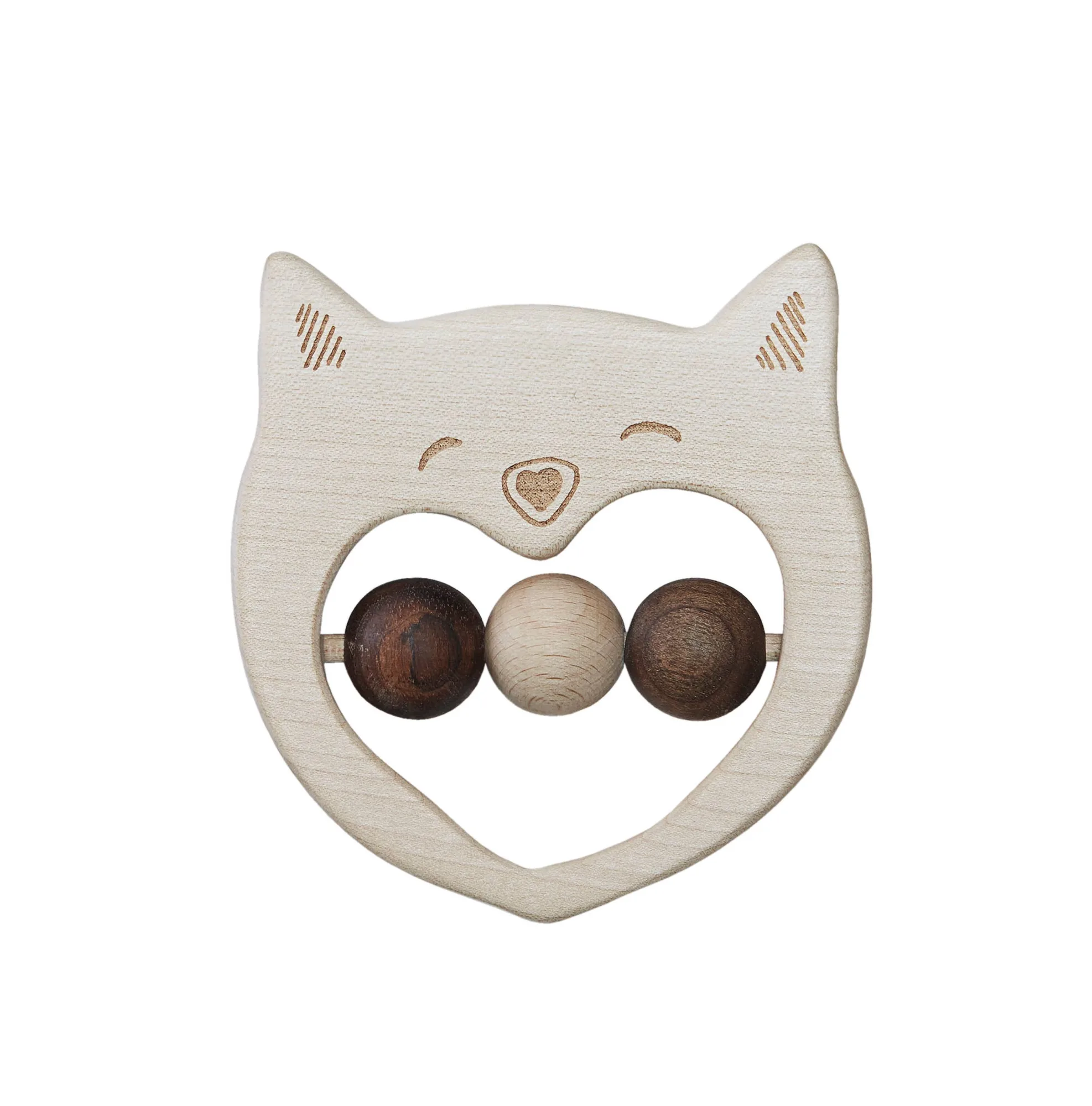 rattle-teether - smily cat