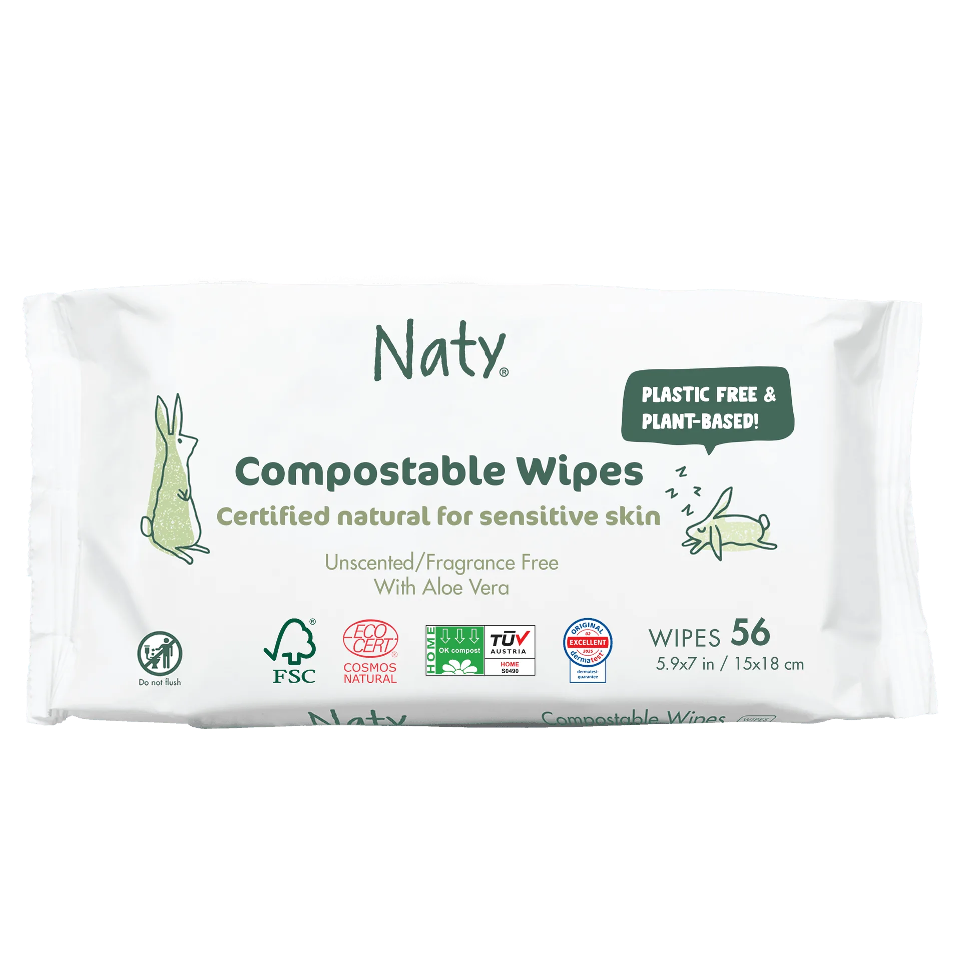 Aloe Wet Wipes - Made by natural and renewable material