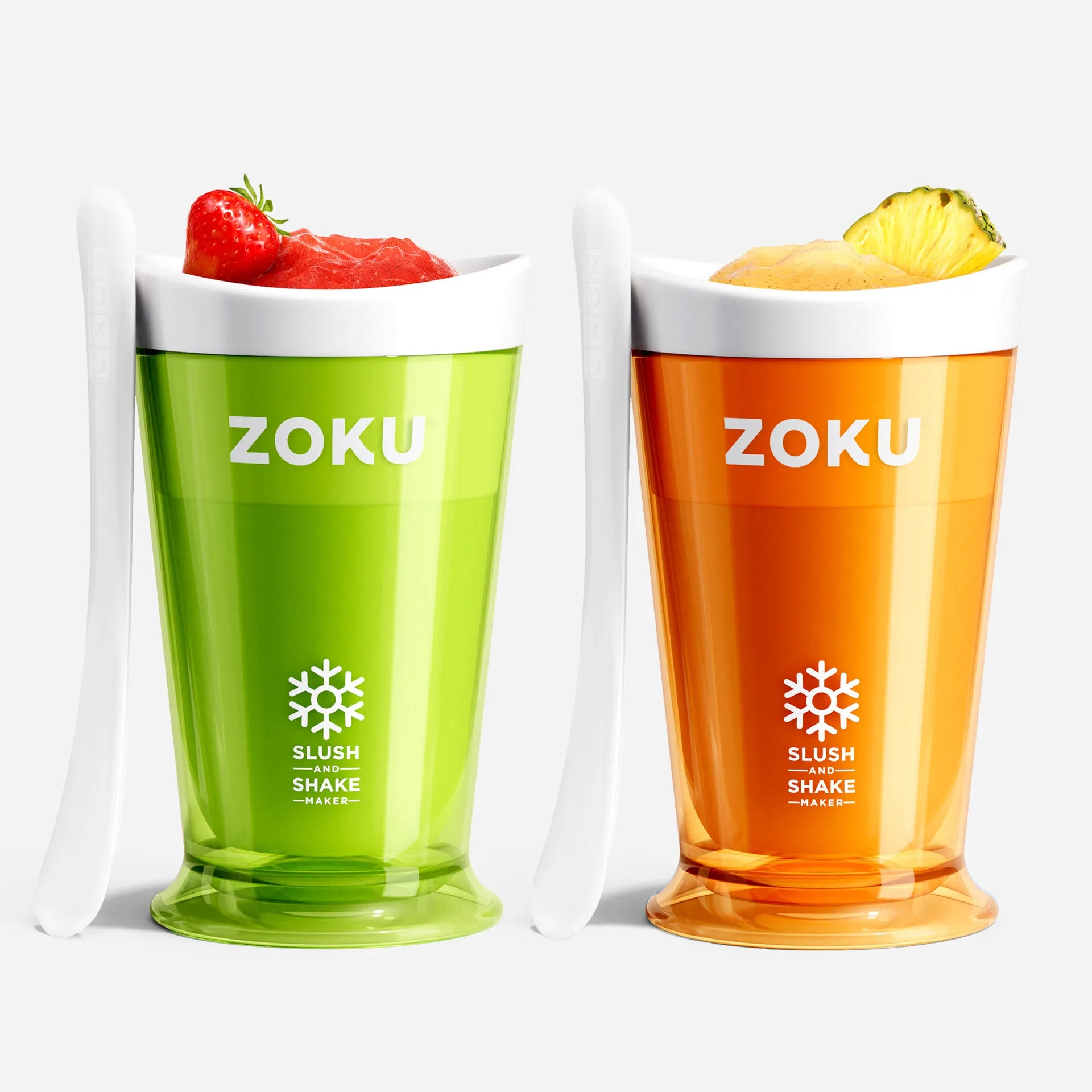 Set aus 2 Slush- und Shake-Machern - Orange und Grün