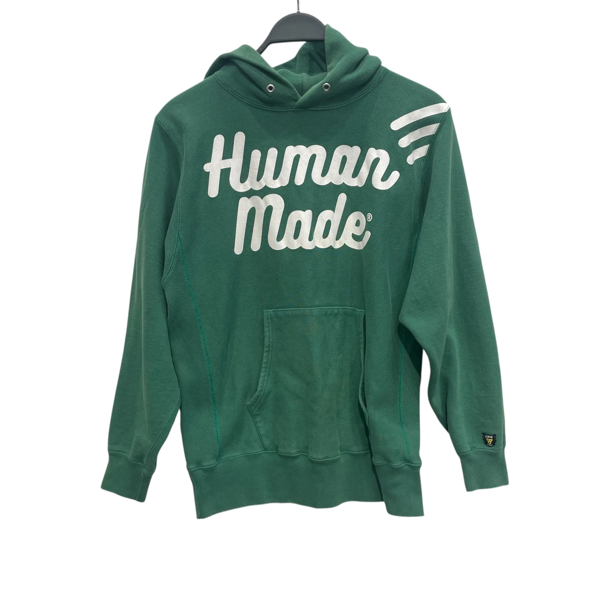 HUMAN MADE/Hoodie/M/Coton/VERT/HUMAN MADE graphique blanc