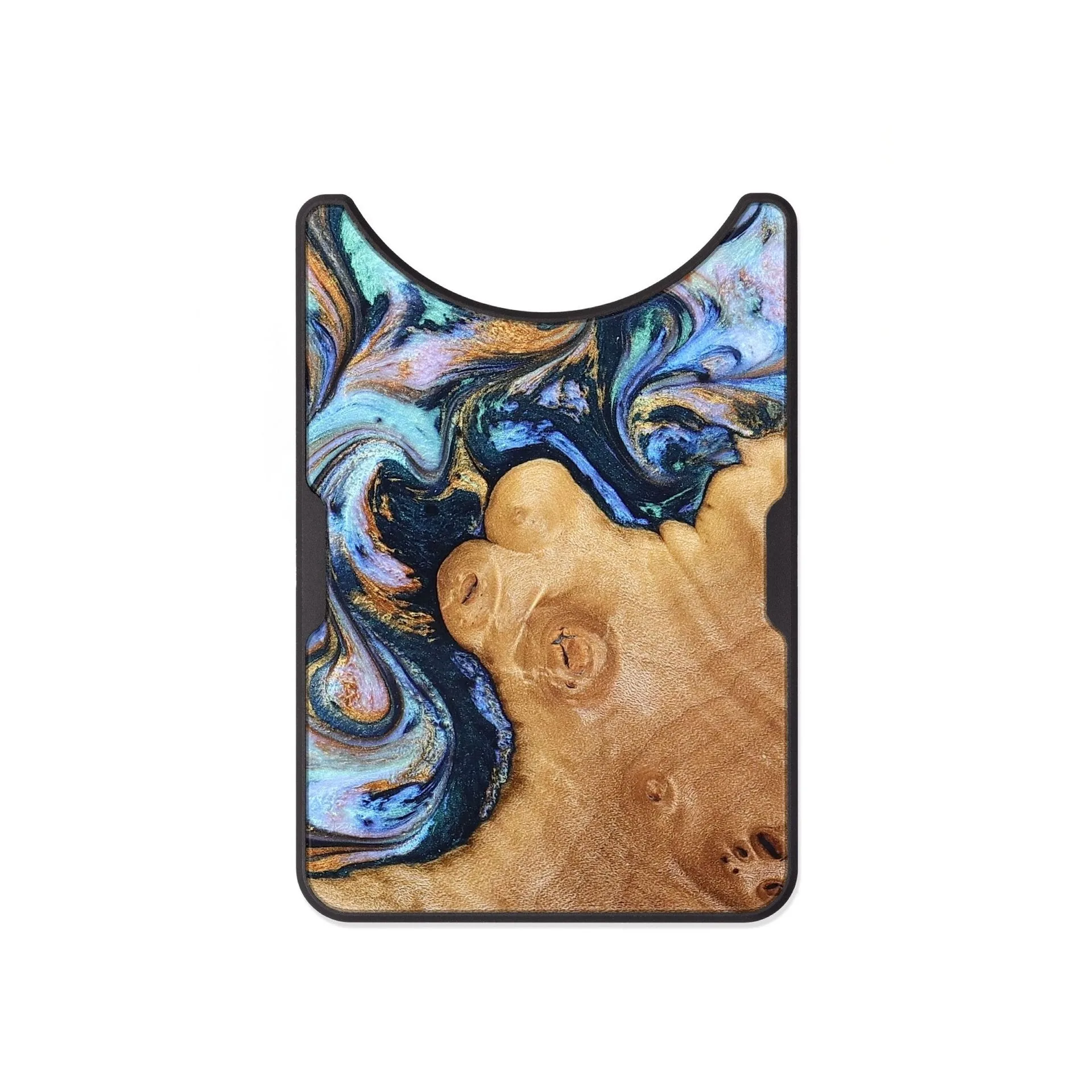 Portafoglio in legno Alloy - Iliana (Verde acqua e oro, 823383)