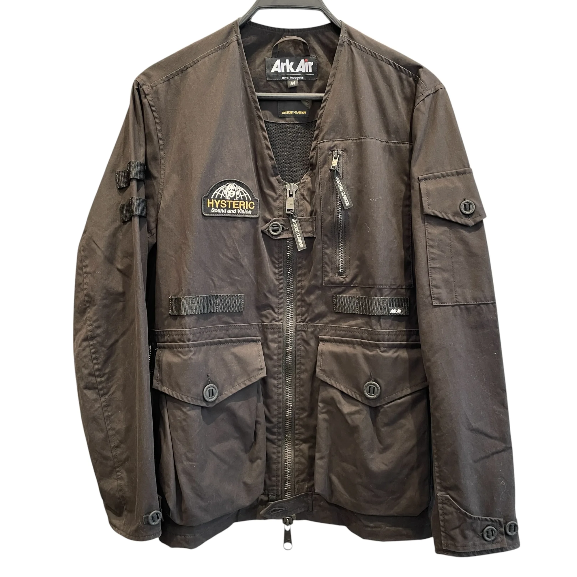 HYSTERIC GLAMOUR/سترة عسكرية/M/قطن/أسود/ark air terra incognita سحاب