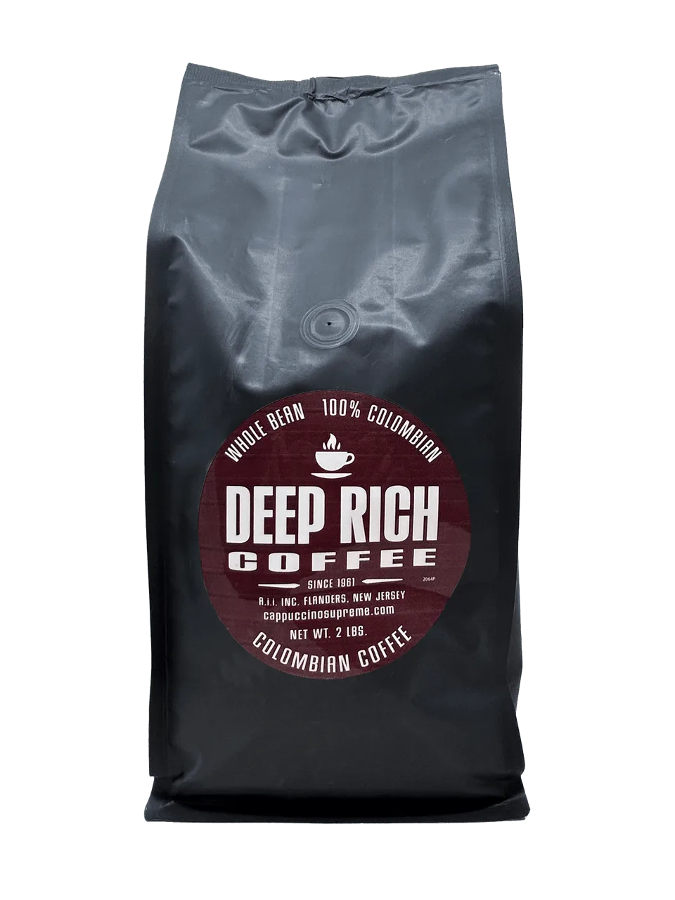 Deep Rich 100% Colombian Whole Bean Coffee 2 Lb. Bag