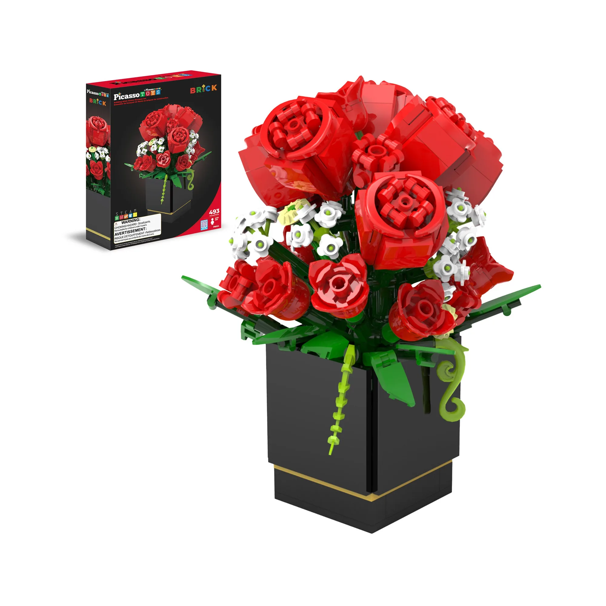 Magnetic Sticks vs Brick Blocks for Rose Bouquets