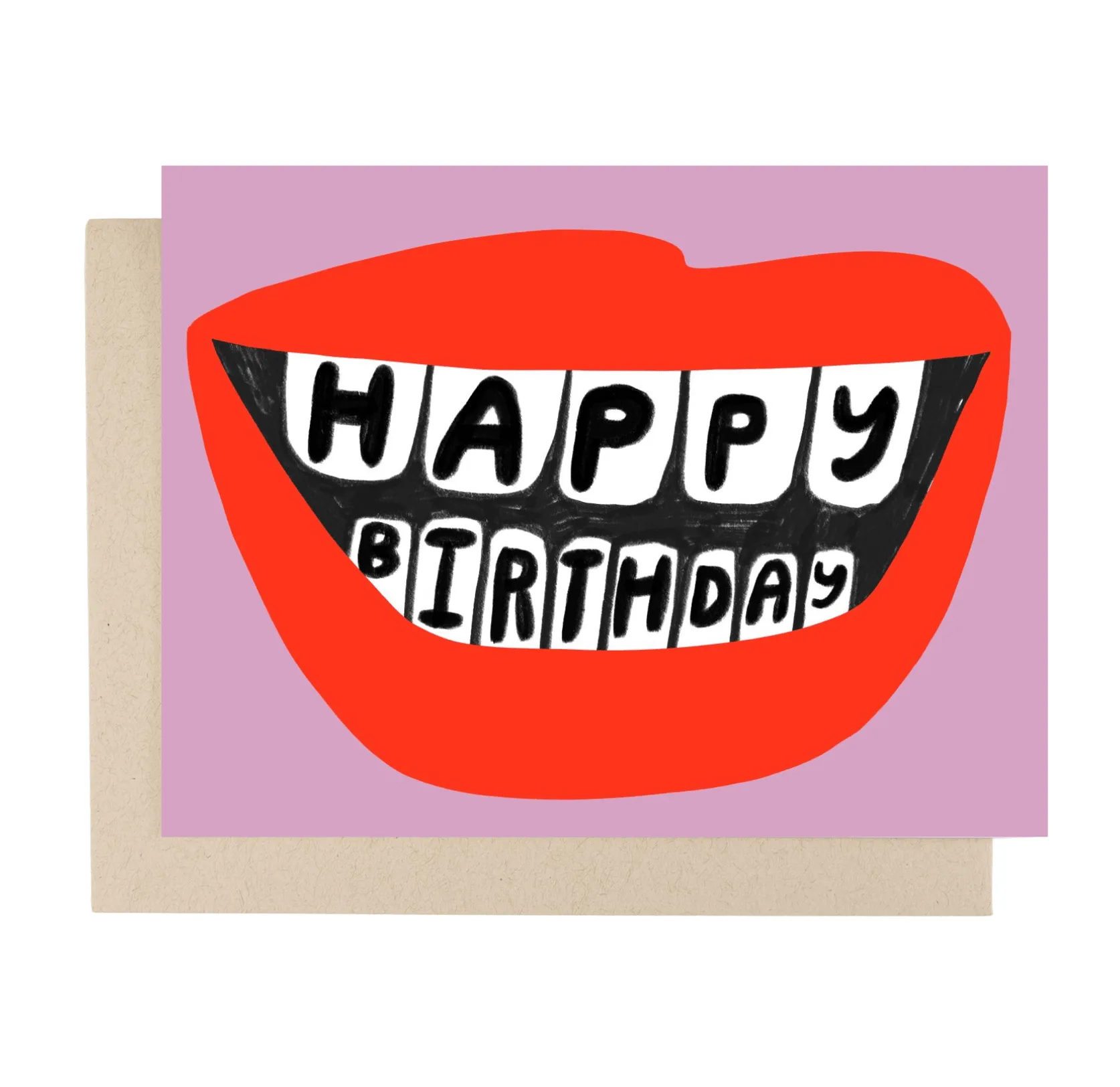 Tarjeta de labios de cumpleaños