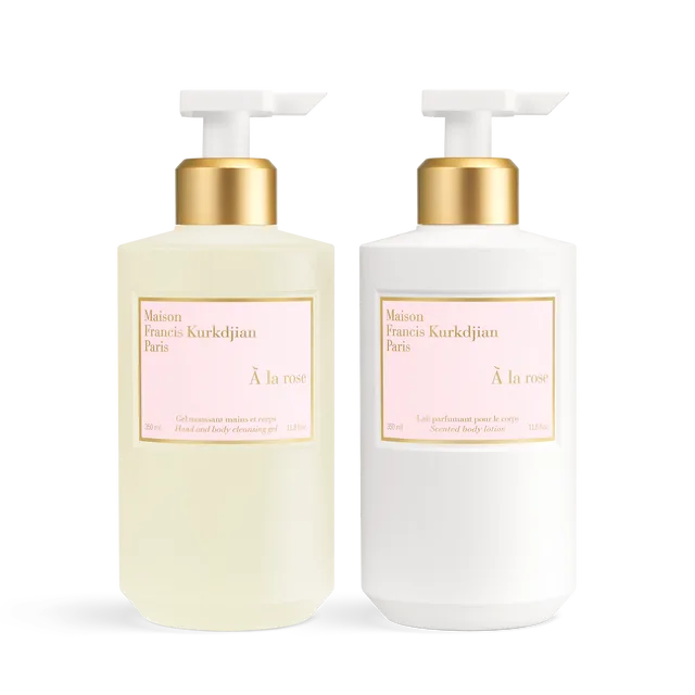 Cara Melapisi Gel Pembersih dan Lotion Tubuh À la Rose
