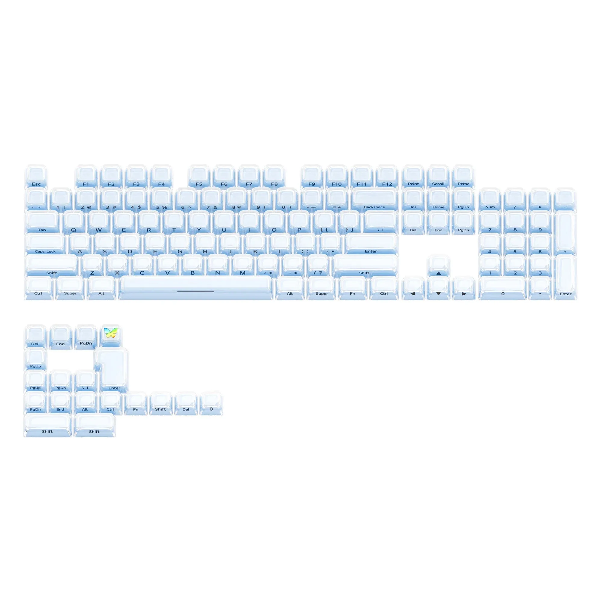 Conjunto de teclas Jelly R2 Translucent MDA 122 [Azul]