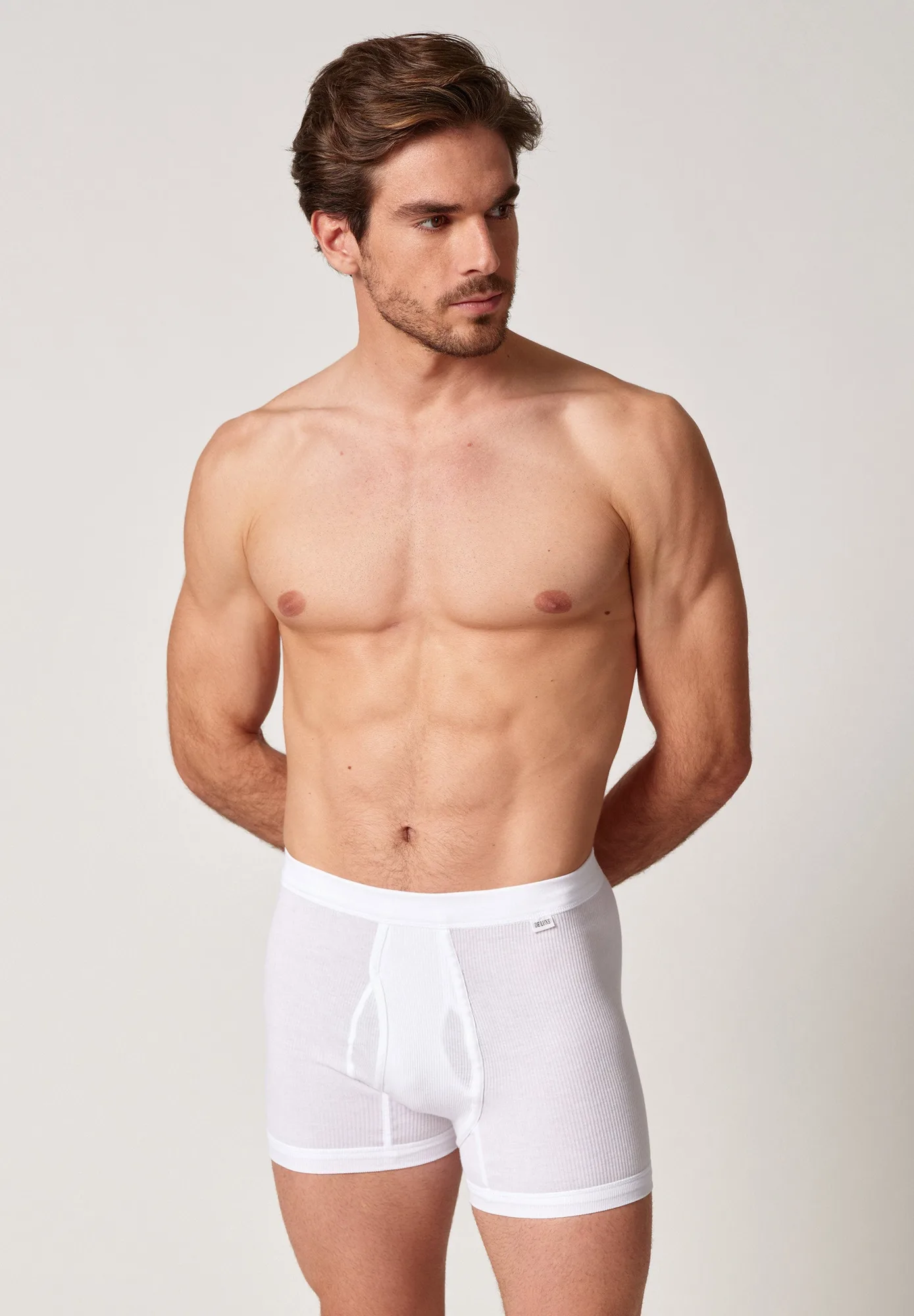 Baumwoll-Doppelripp-Hose mit Eingriff | weiß 112255-010500