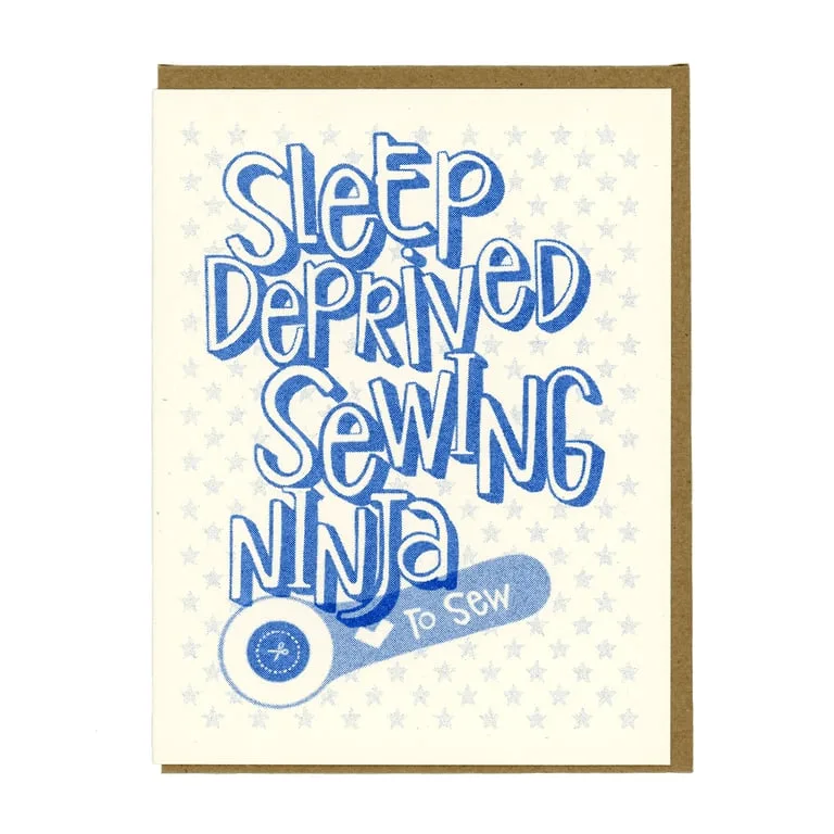 Sleep Deprived - Risograph Greeting Card