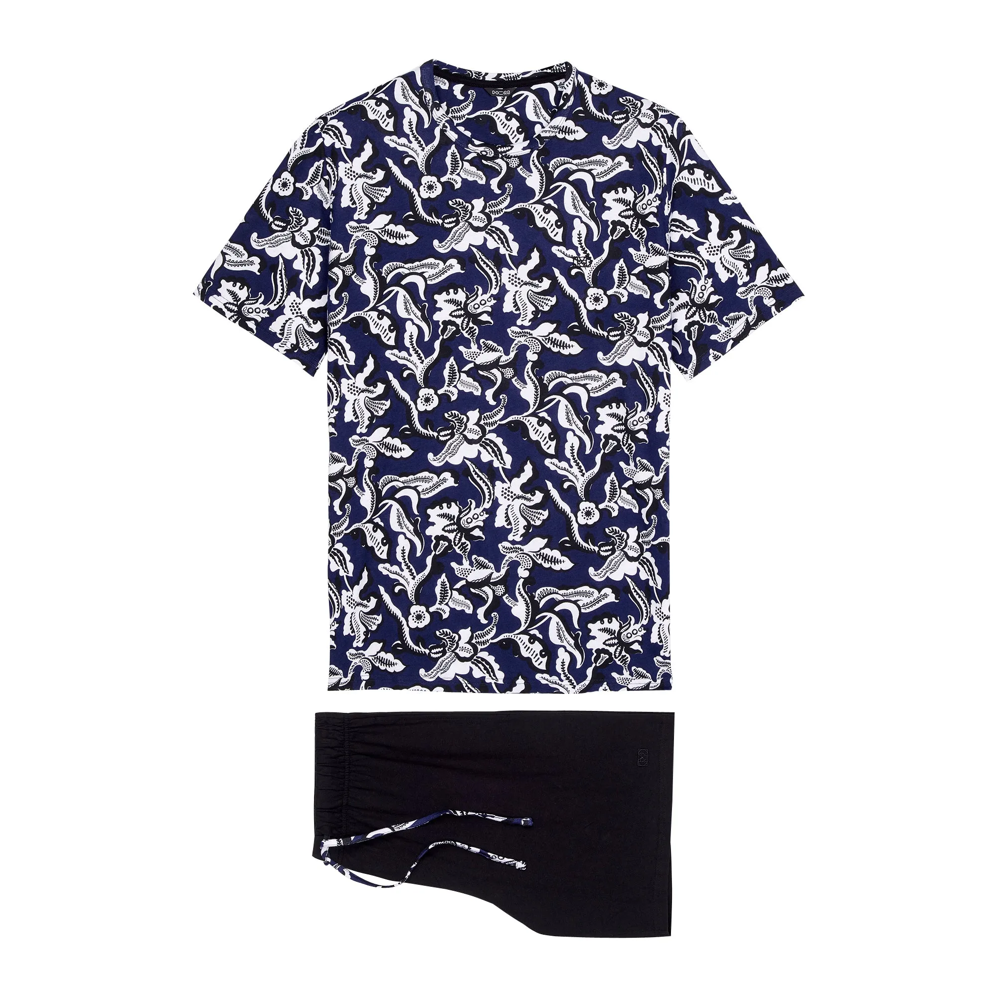 Catalan Short Pajama | Navy Print 402093-P0RA