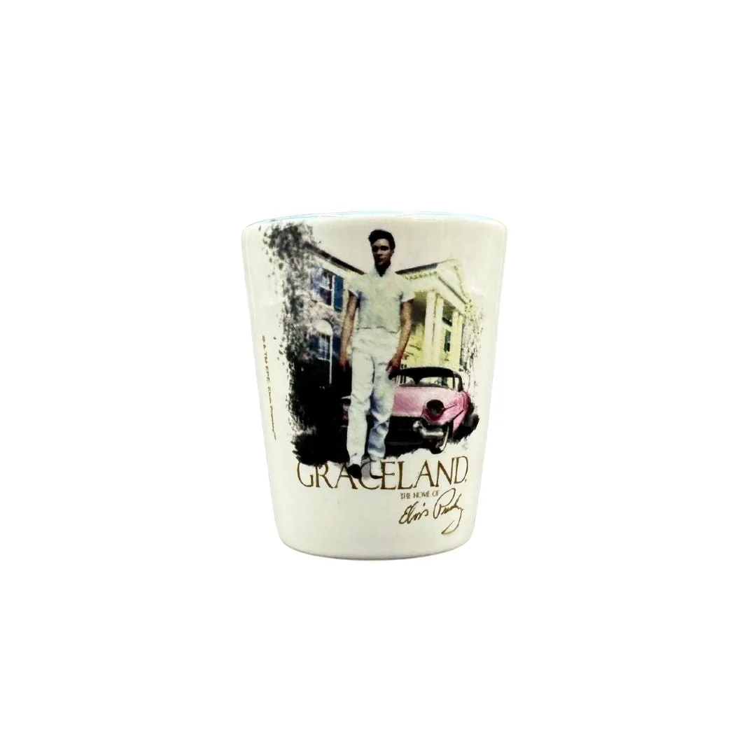 Graceland Elvis Walking Two Tone Shot Glass