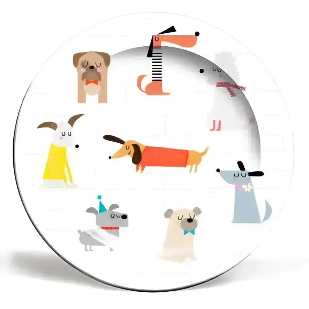 Dashing Dogs 8 inch plate by Nichola Cowdery