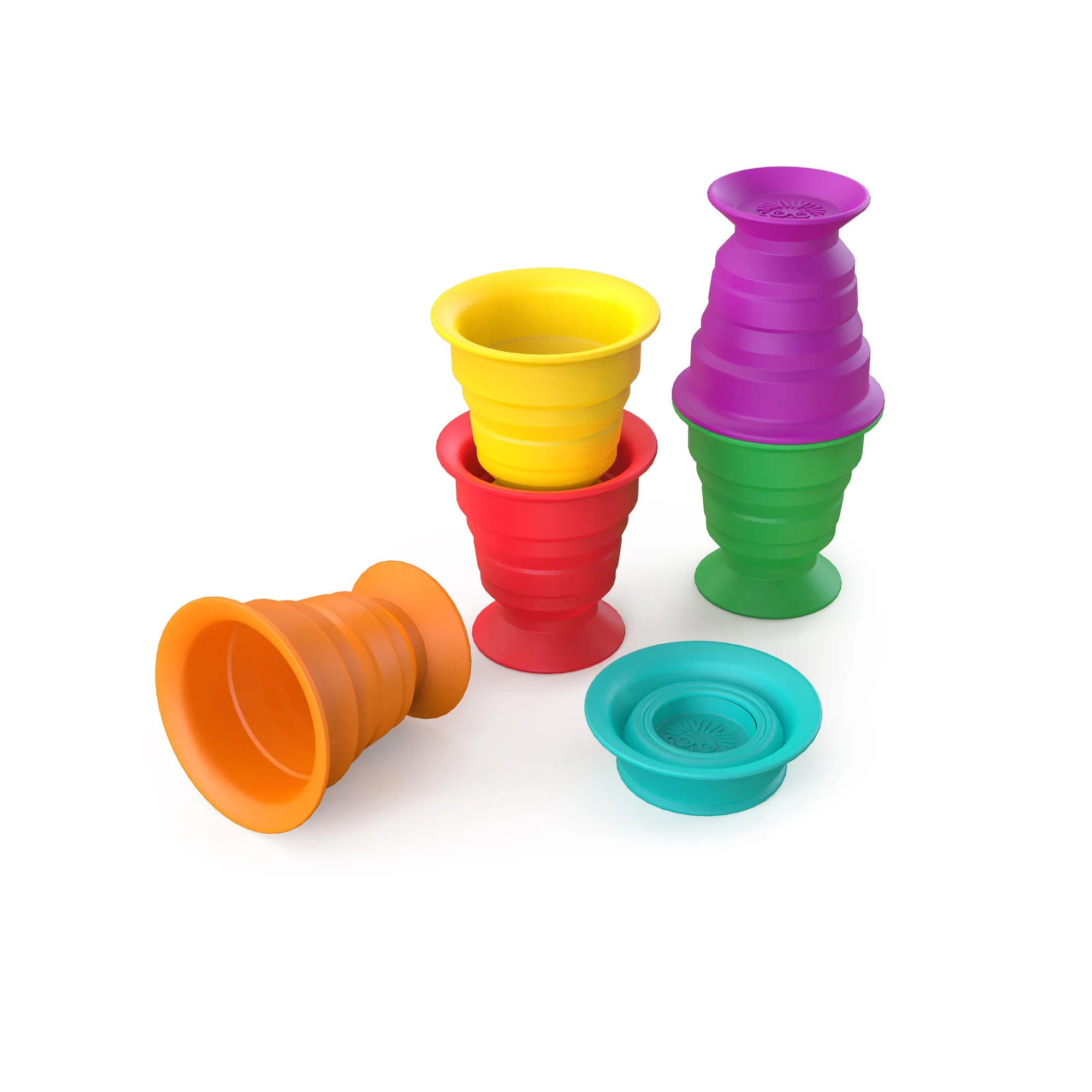 أفكار لعب حسية باستخدام أكواب Baby Einstein Stack & Squish
