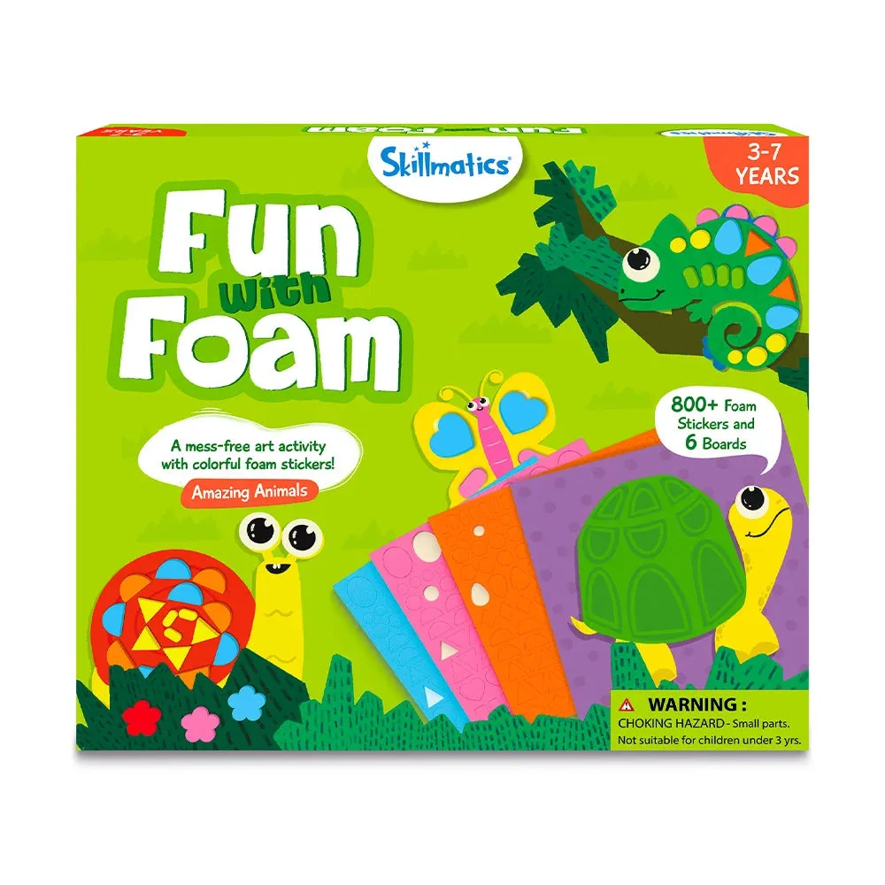 Spaß mit Schaum: Erstaunliche Tiere | Klebefreie Sticker-Kunst (3-7 Jahre)