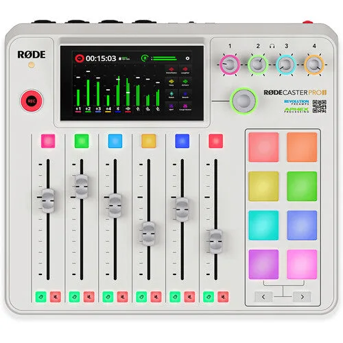 RODE RODECaster Pro II Integrated Audio Production Studio (White)