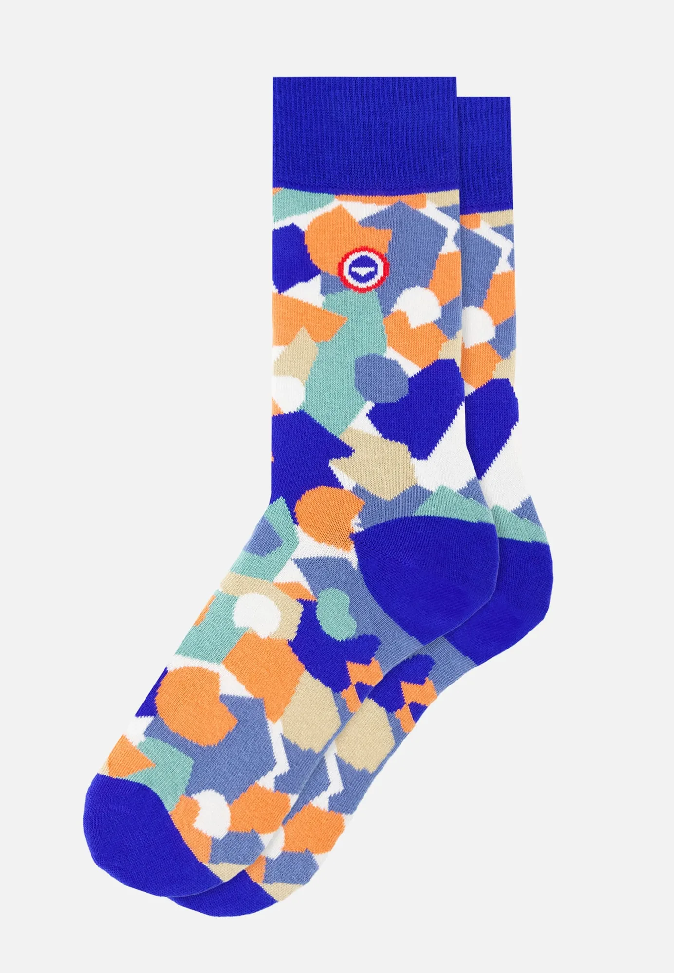 Chaussettes mi-hautes bleu à motifs confetti - Lucas Confetti Bleu Nautique