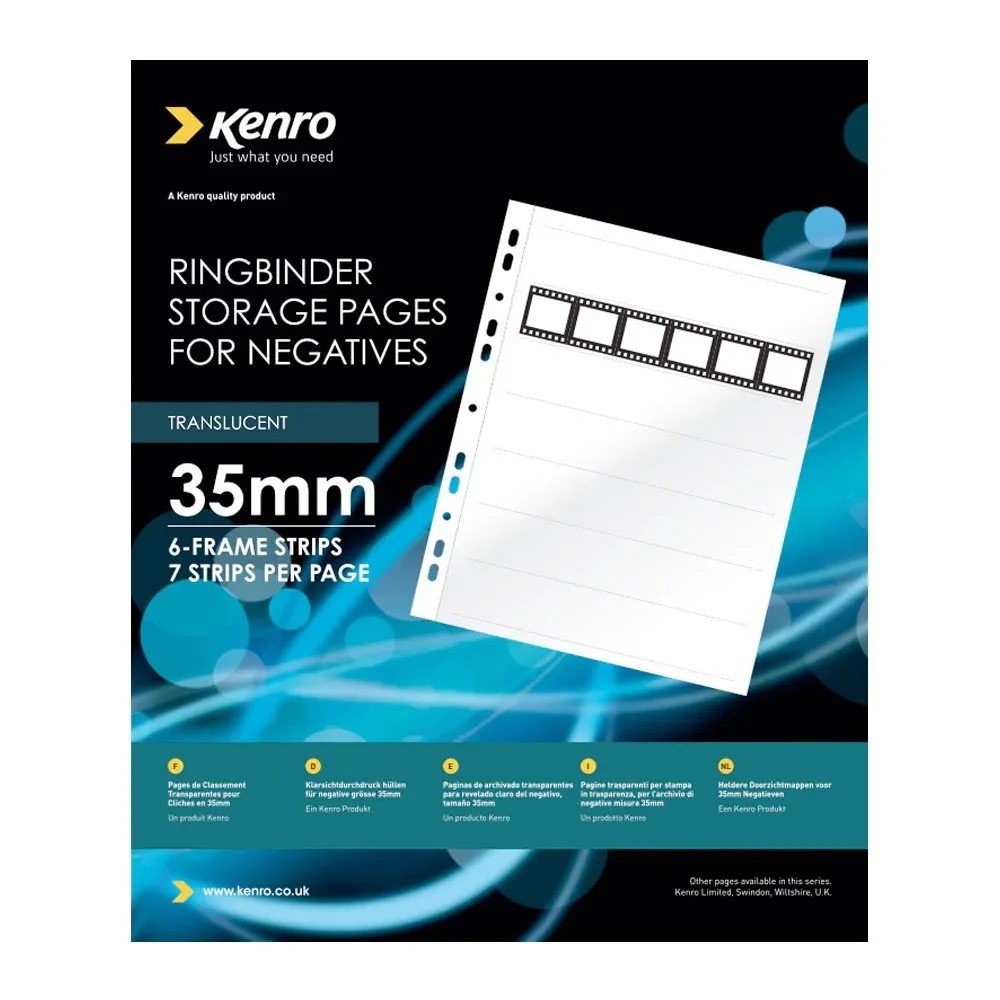 Kenro Negative Pages - 35mm 25 sheets