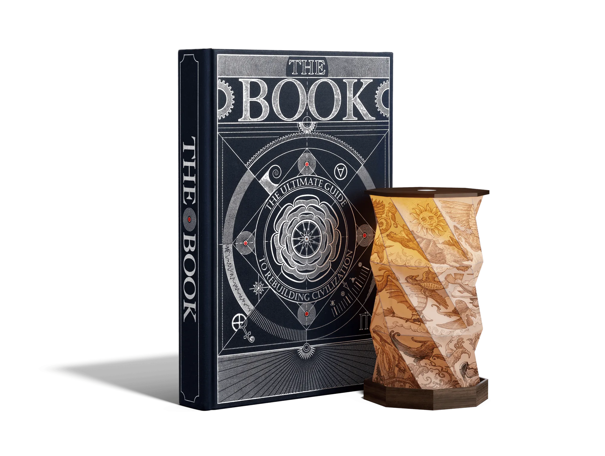 The Explorer Light Set. The Book & Twisted lamp
