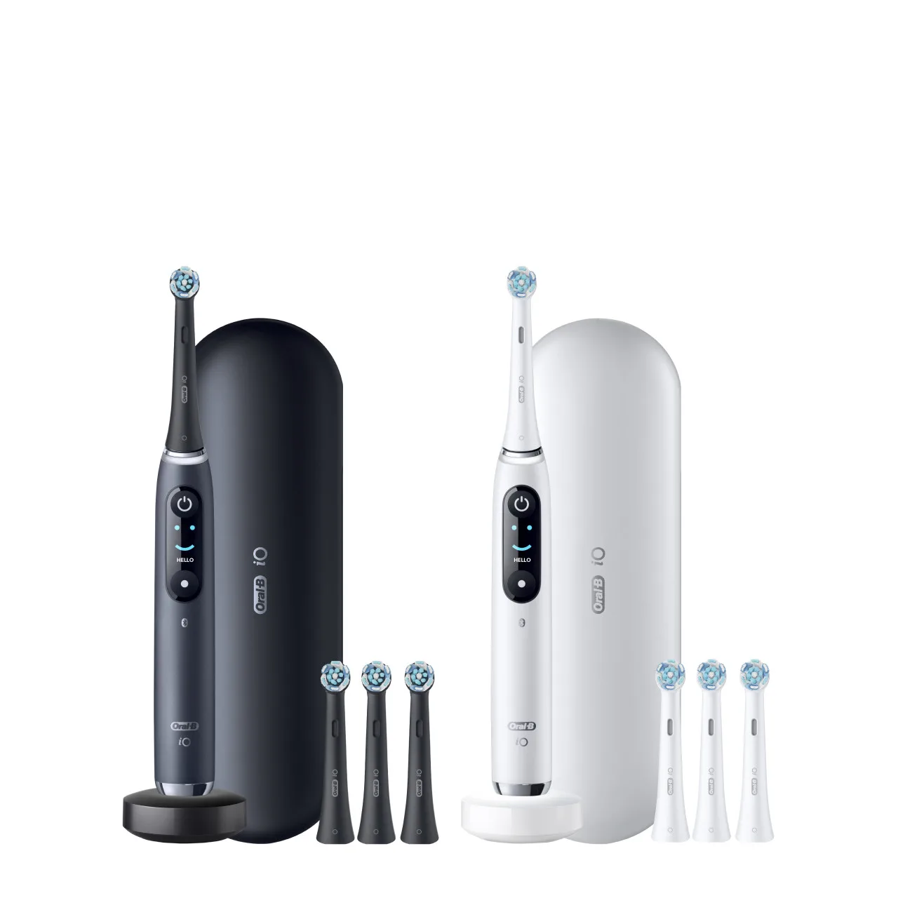 Oral-B iO9 Twin Pack, Black Onyx + White Alabaster