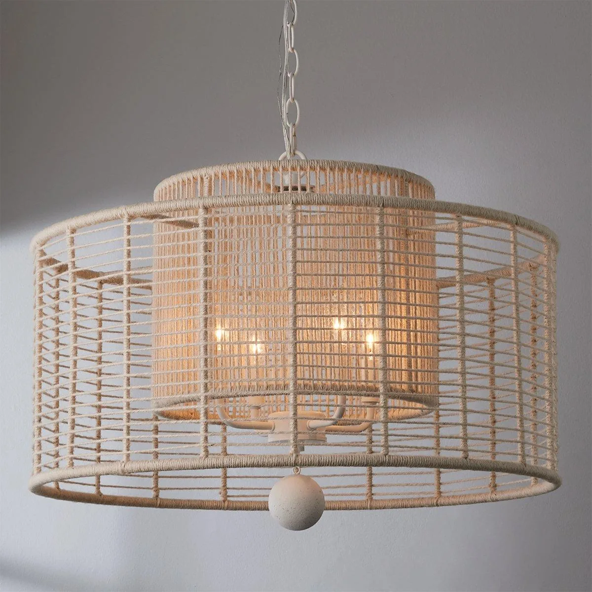 Jute Veil Chandelier - 4 Light Review: Natural Elegance