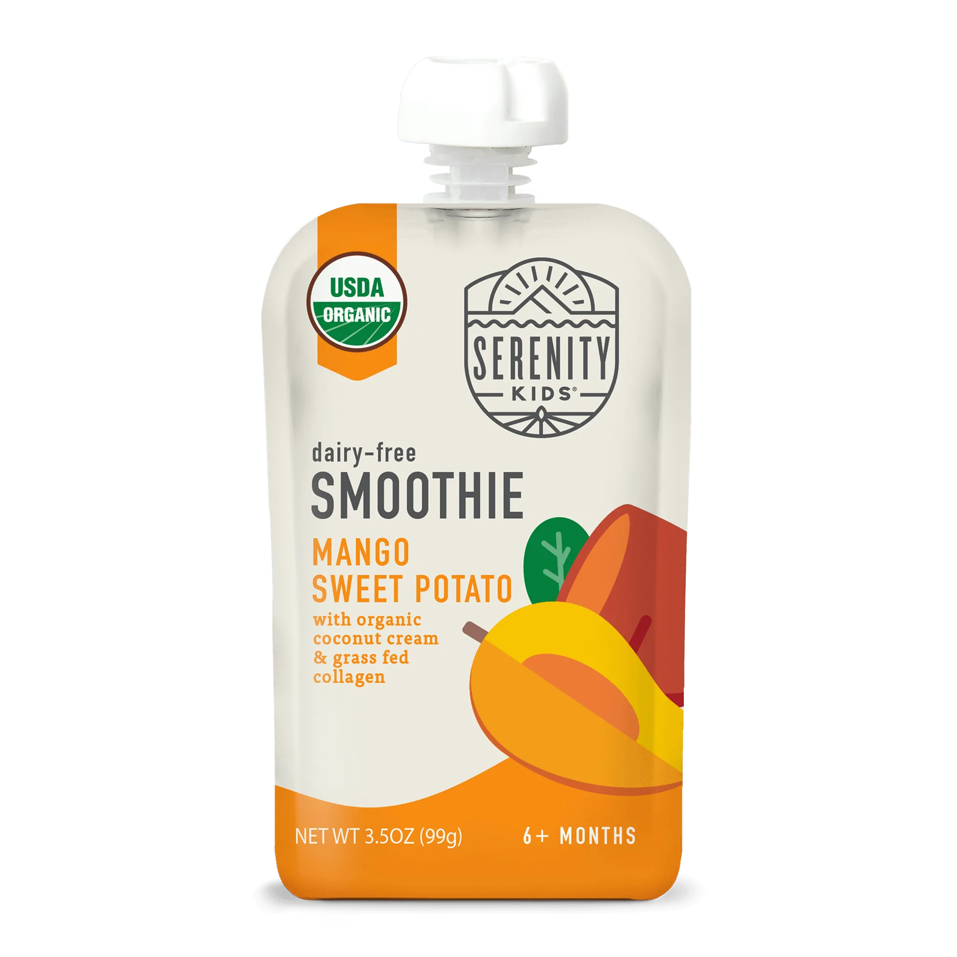Organic Mango Sweet Potato Dairy Free Smoothie with Grass Fed Collagen