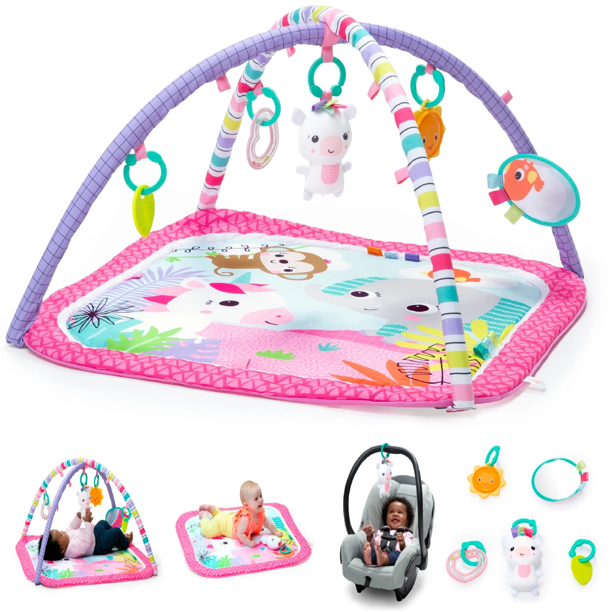 Guia de montagem do ginásio de atividades Bright Starts Unicorn Crew