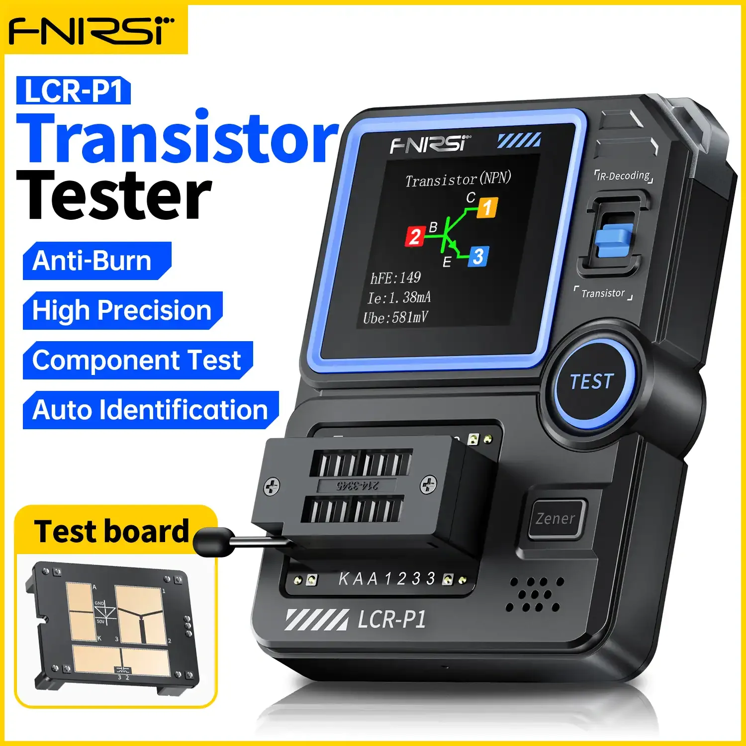Come testare transistor e condensatori con FNIRSI LCR-P1
