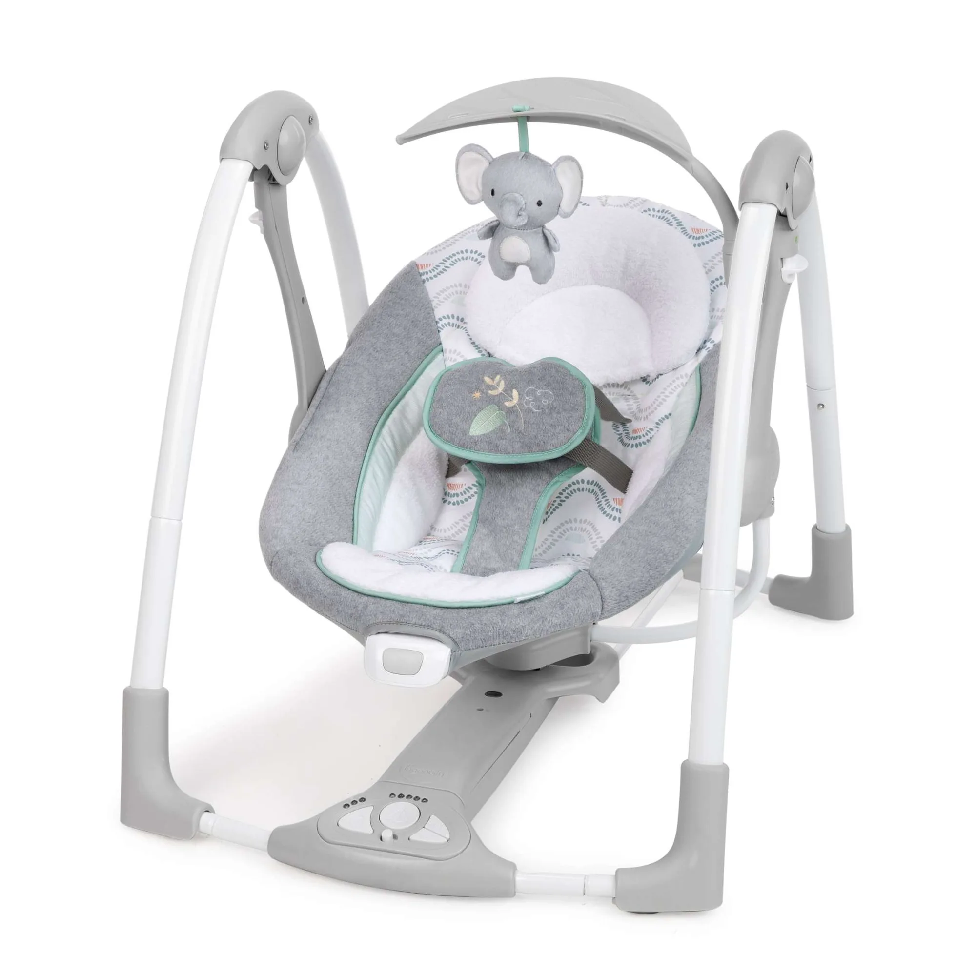 Ingenuity ConvertMe 2-in-1 Compact Portable Baby Swing 2 Infant Seat, Swell