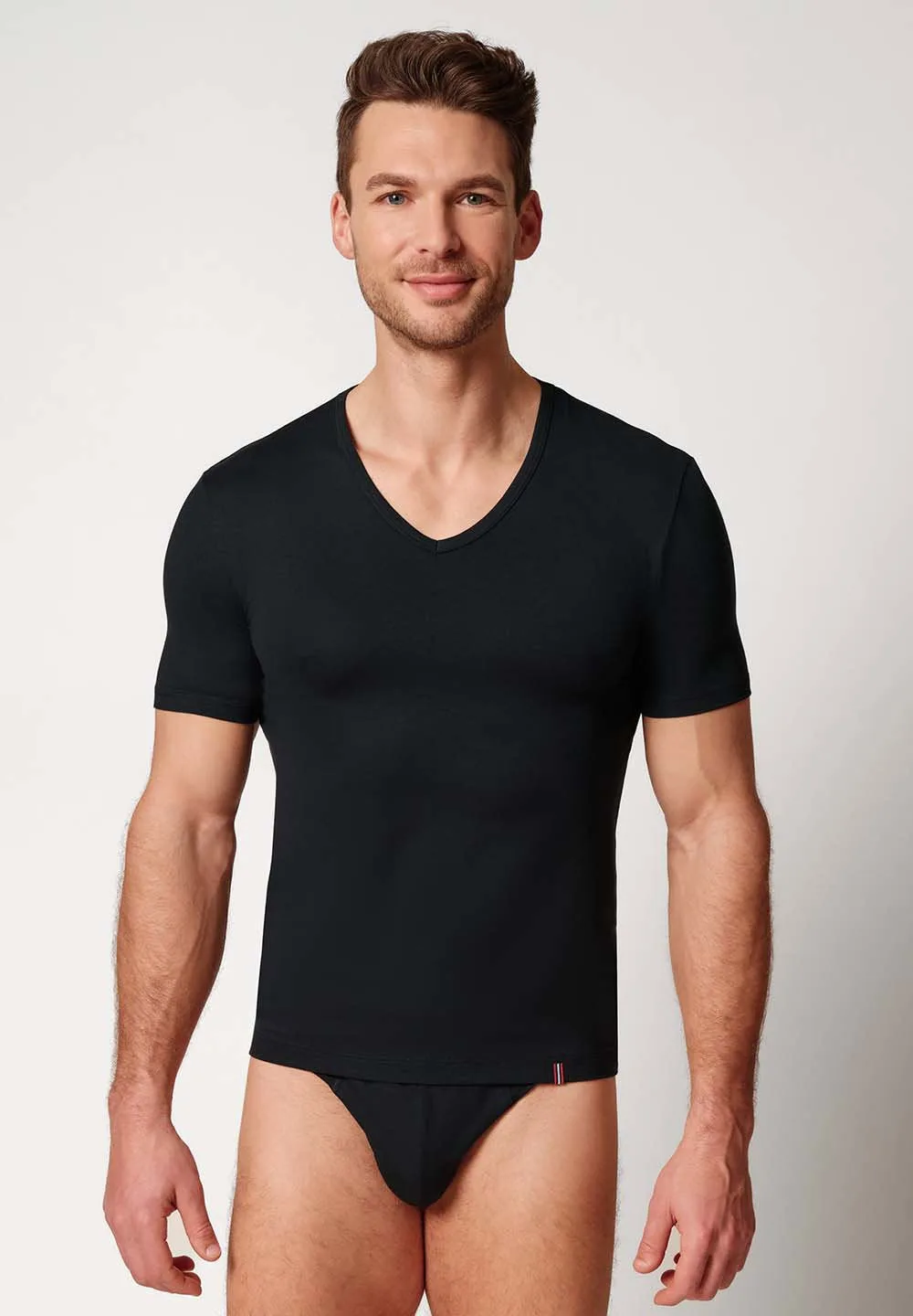Original V-Shirt kurzarm | black 110144-017665