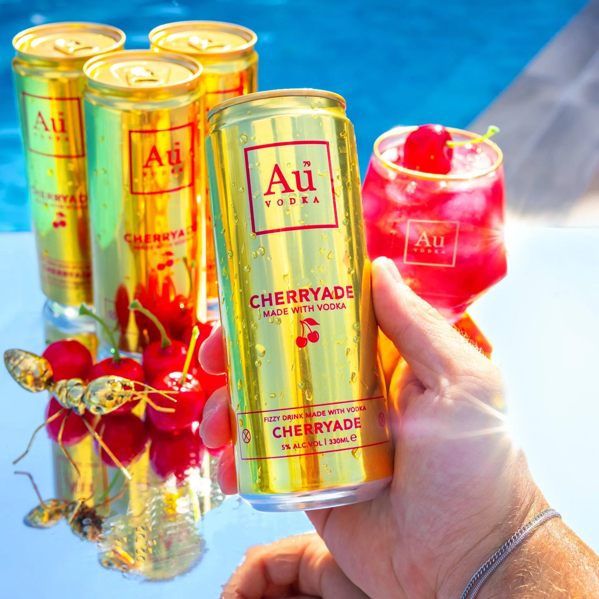 Au Vodka Cherryade Pre-Mixed Cans - 12 Pack