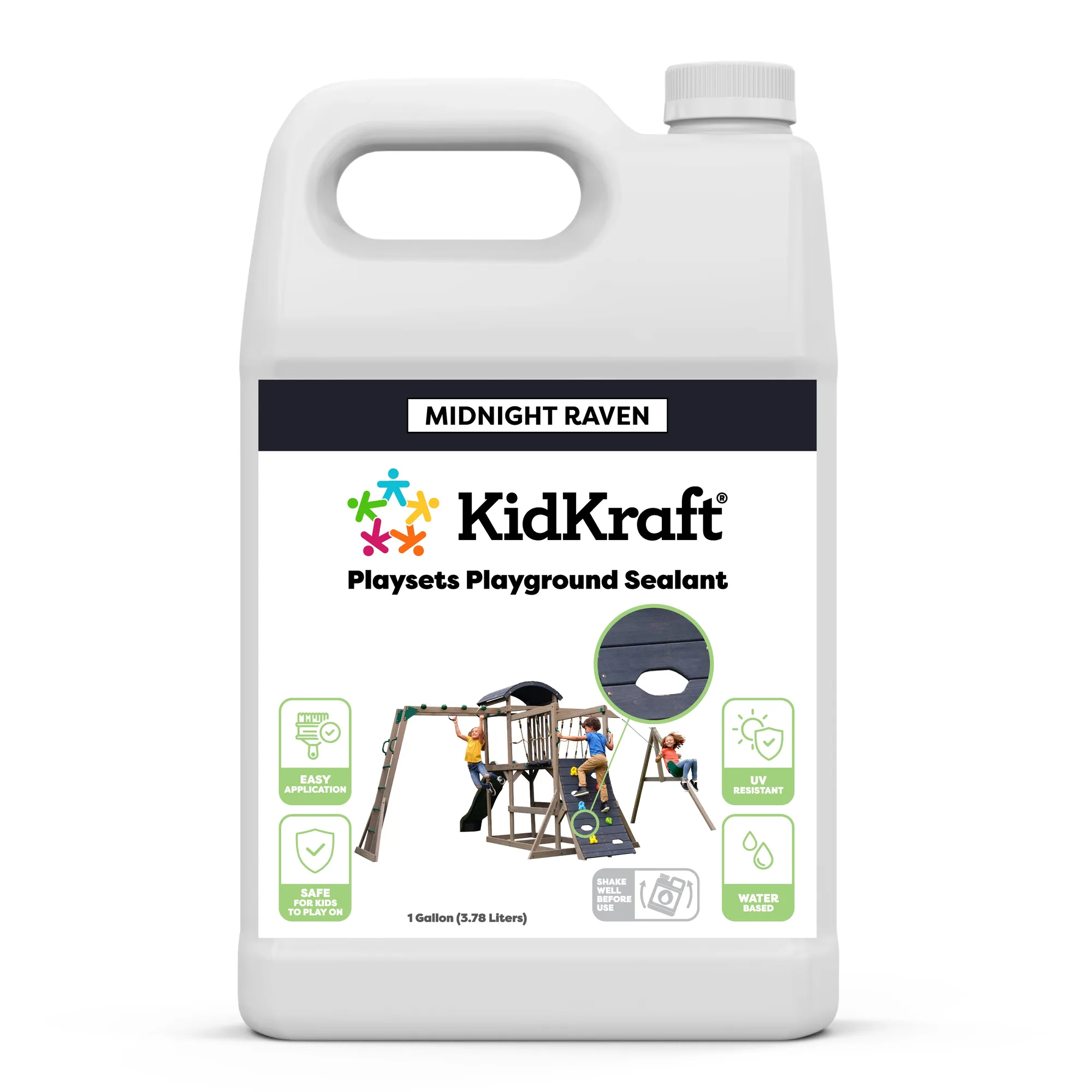 Swing Set/Playhouse Stain/Sealant – Midnight Raven (1 Gallon)