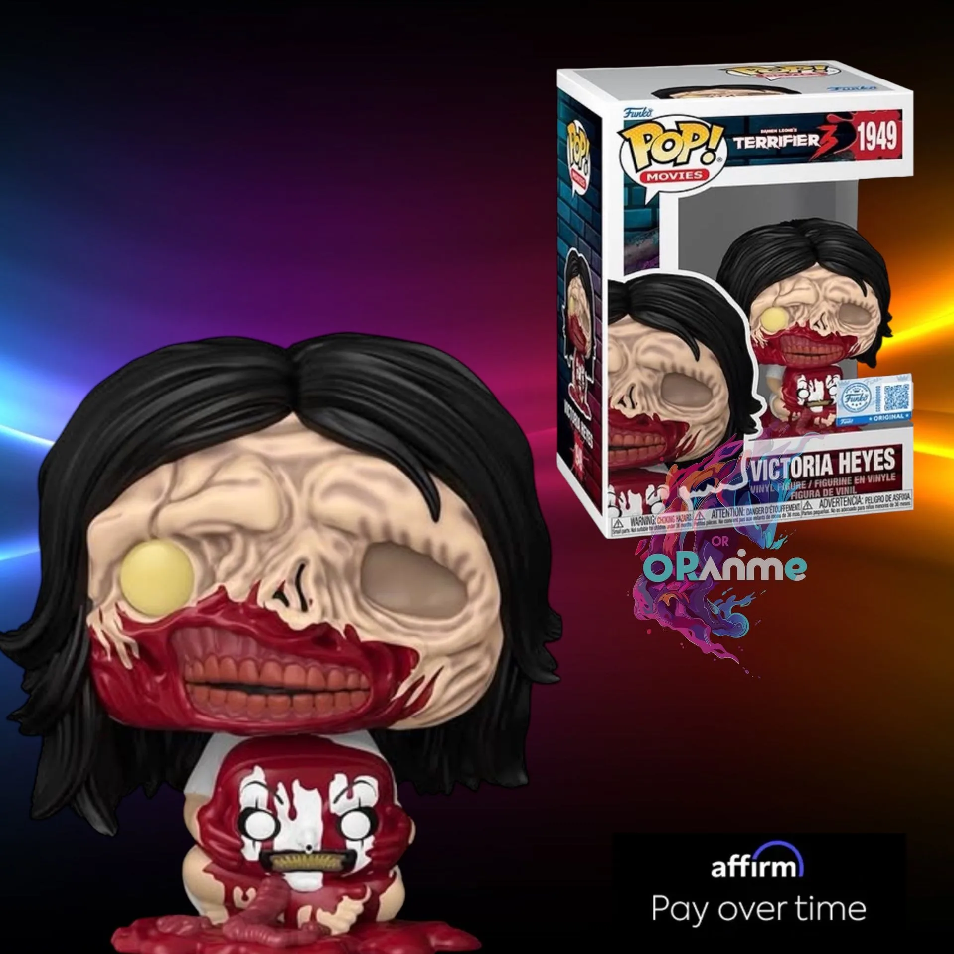Funko Pop Terrifier 3 Victoria Heyes #1949 Exclusivo Entertainment Earth