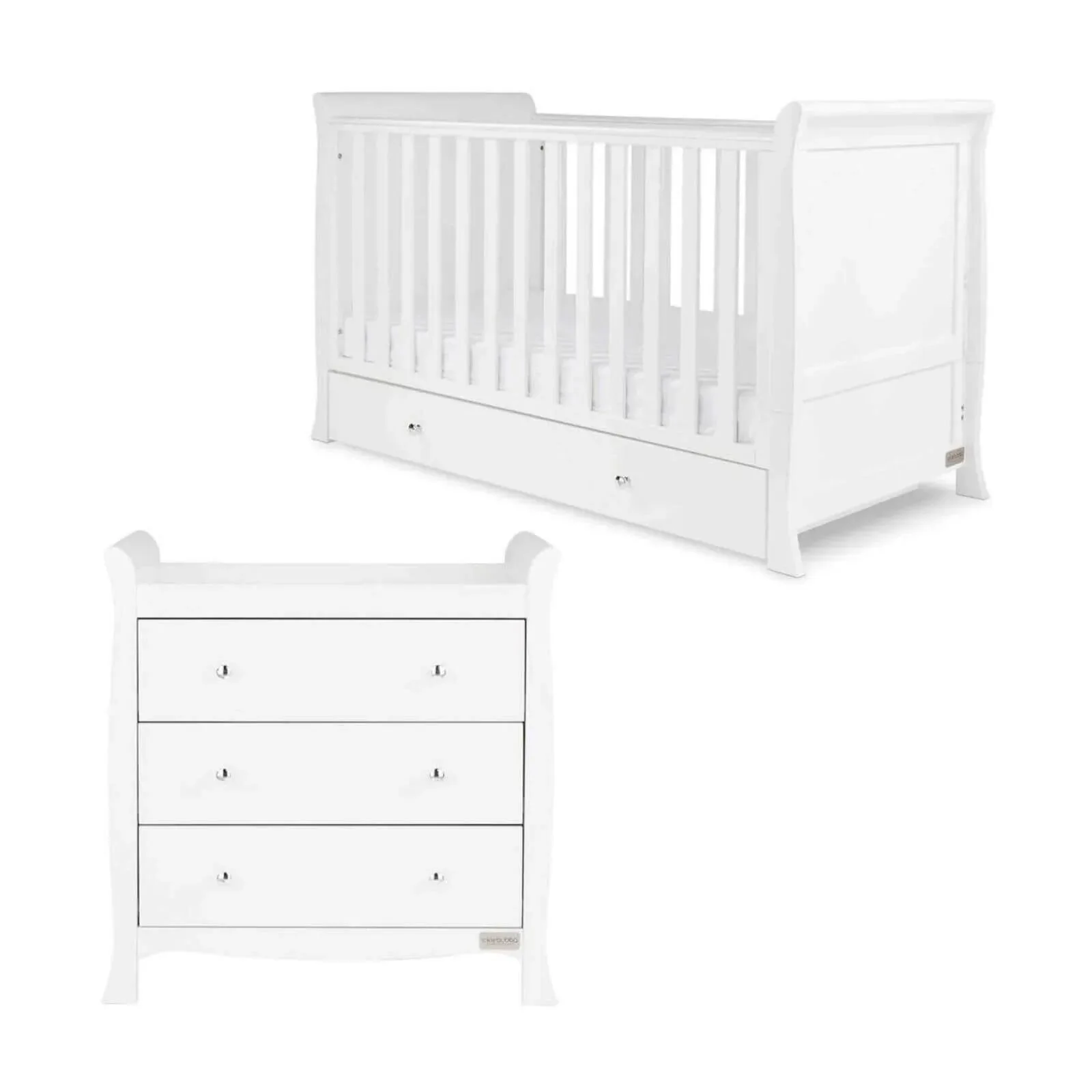 Ickle Bubba Snowdon Classic 2 Piece Furniture Set White