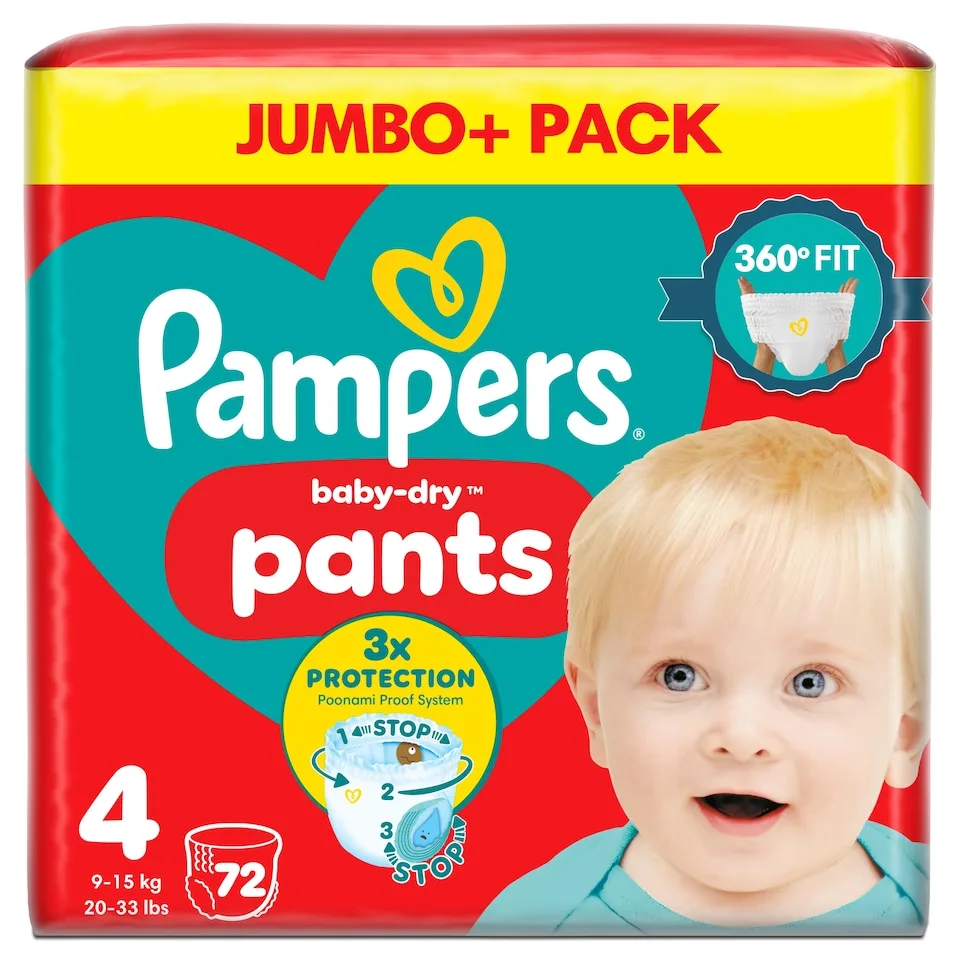 Pampers Baby Dry 팬티형 기저귀 사이즈 4 – 1팩 72개