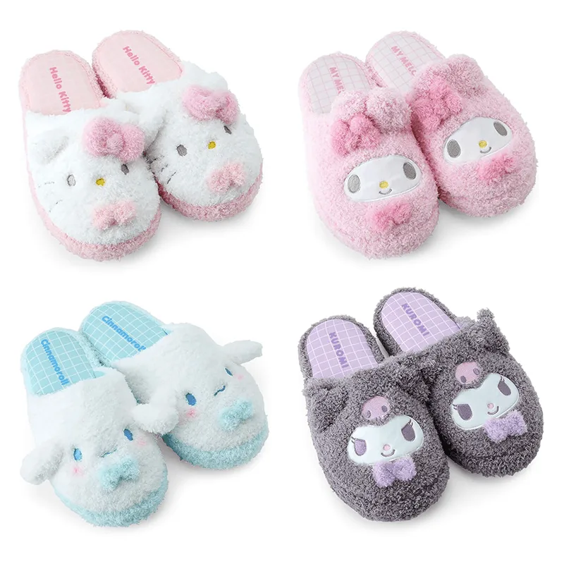 دليل مقاسات ورعاية نعال غرفة Sanrio المريحة