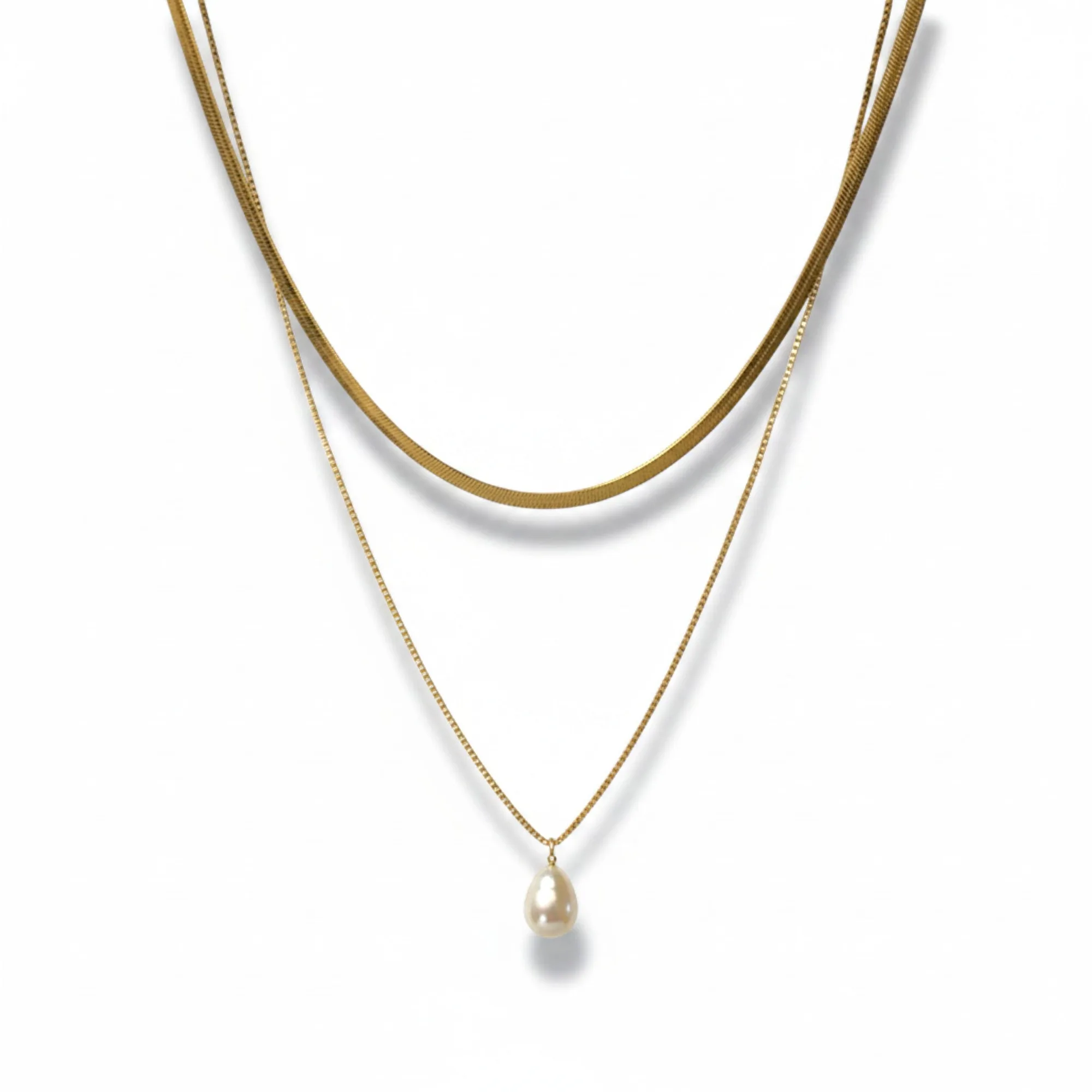 Dual Flow Pearl Necklace