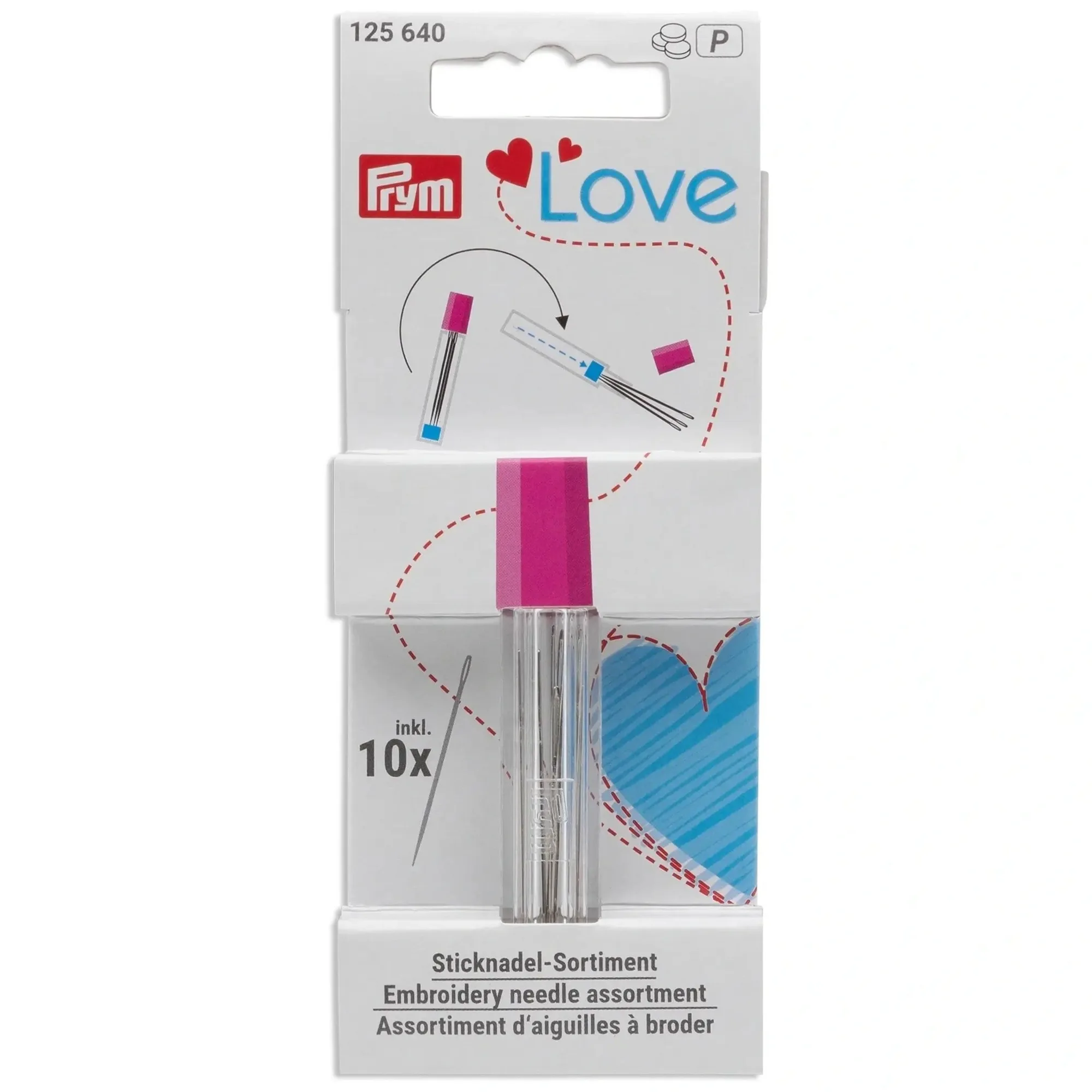 Surtido de agujas de bordar en el carcaj Prym Love