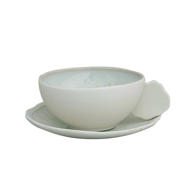 tasse & sous-tasse m nacre