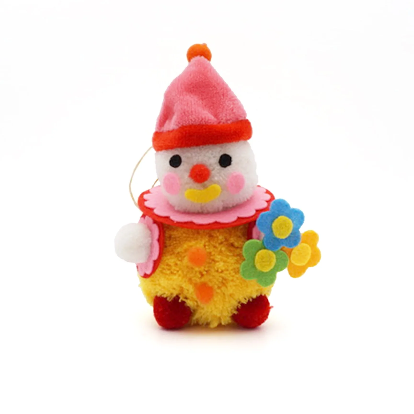 Clown met bloemen pomponornament