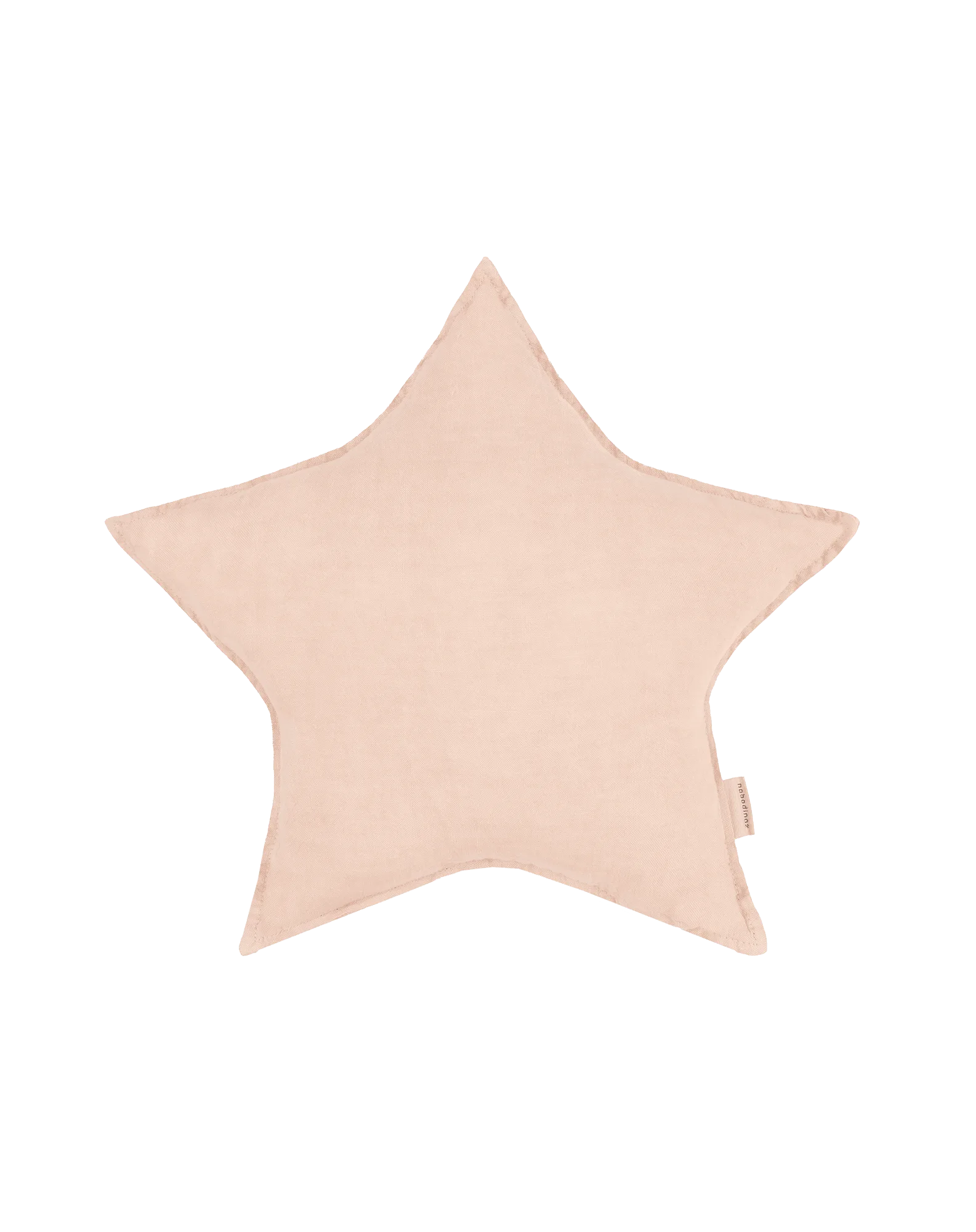 Star cushion in washed French linen L1N0