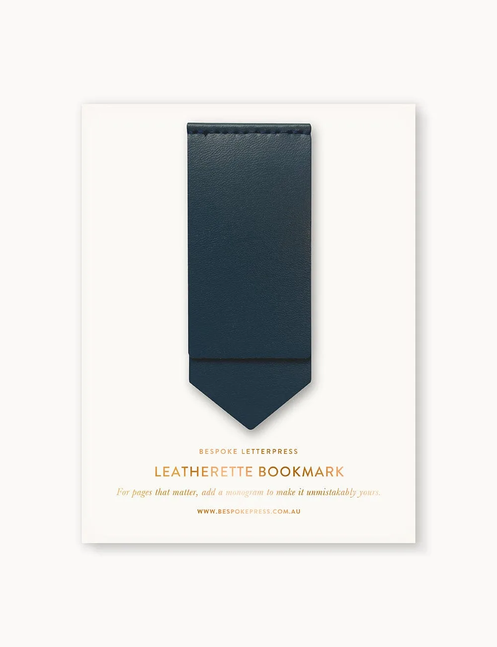 Leatherette Bookmark - Royal Blue