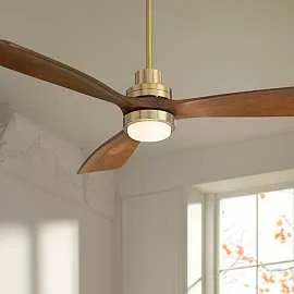 52 Inch Casa Delta Dc Soft Brass Cct Led Ceiling Fan With Remote 4376g