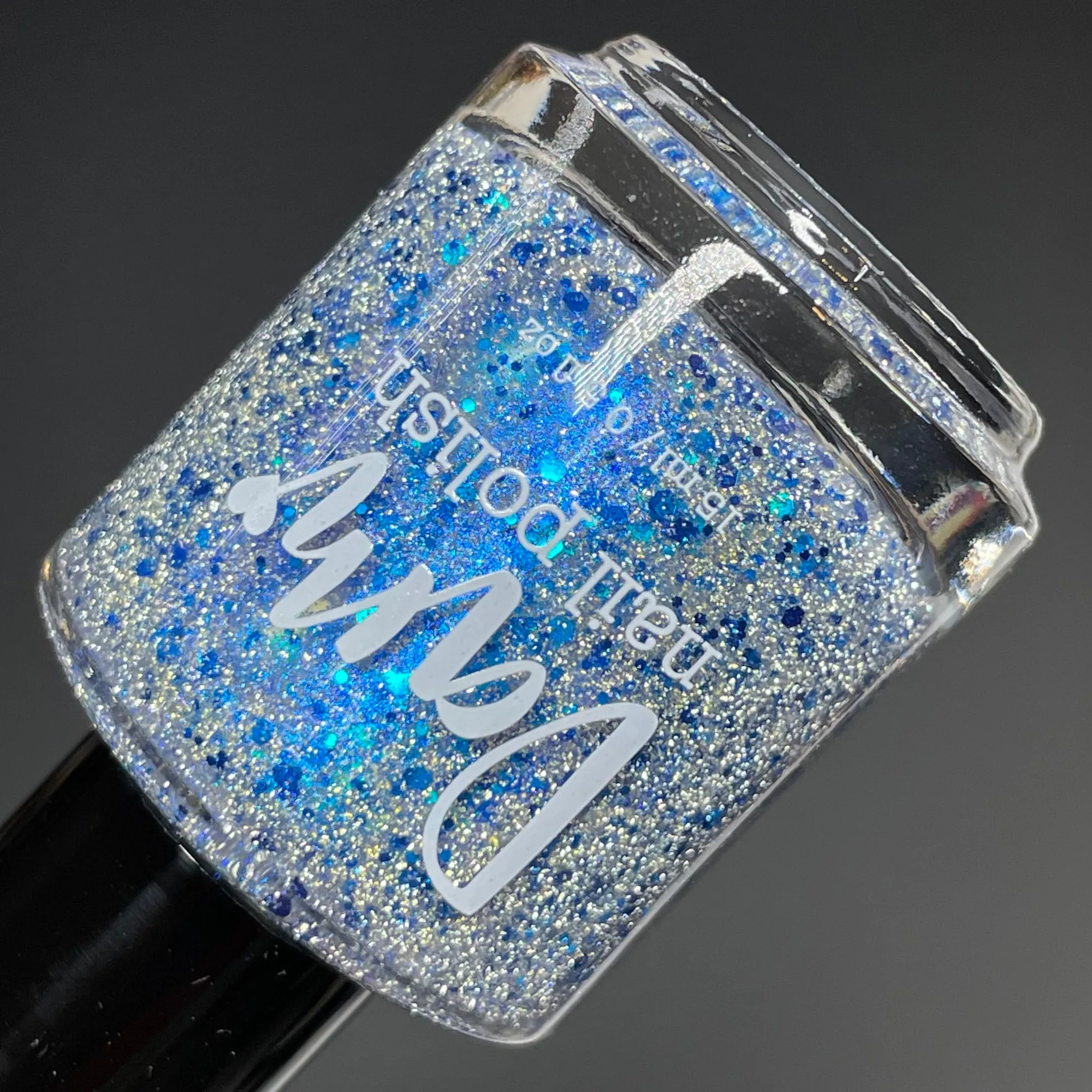 Cotton Candy Shop - Silver Reflective Glitter Nail Polish with Blue Shimmer - Sugar Rush Collection