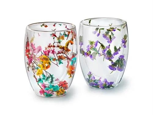 Floral Infusion Double-Walled Glass Tea Cup