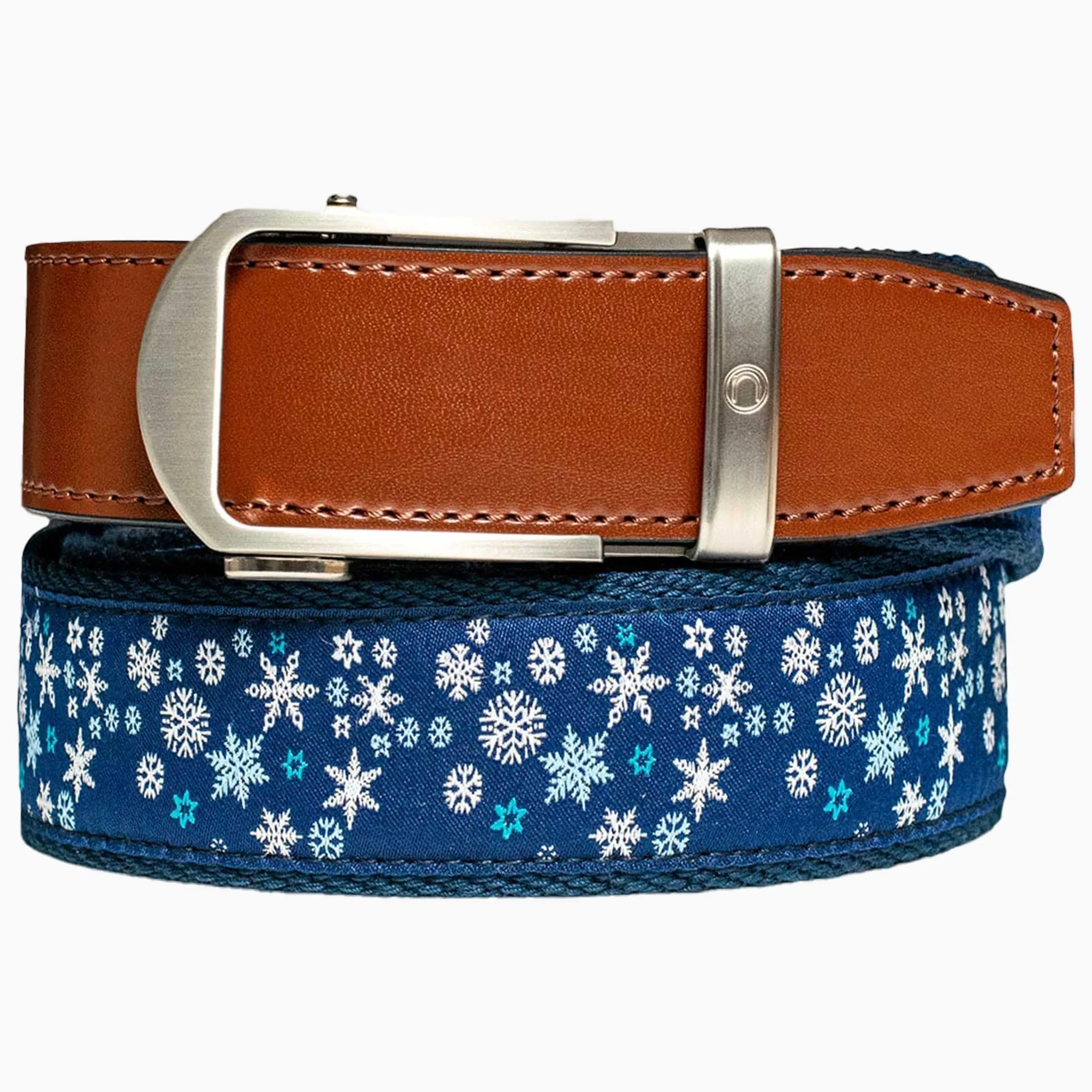 Hampton Snowflake Golf Ribbon Ratchet Belt 1.38" 35mm