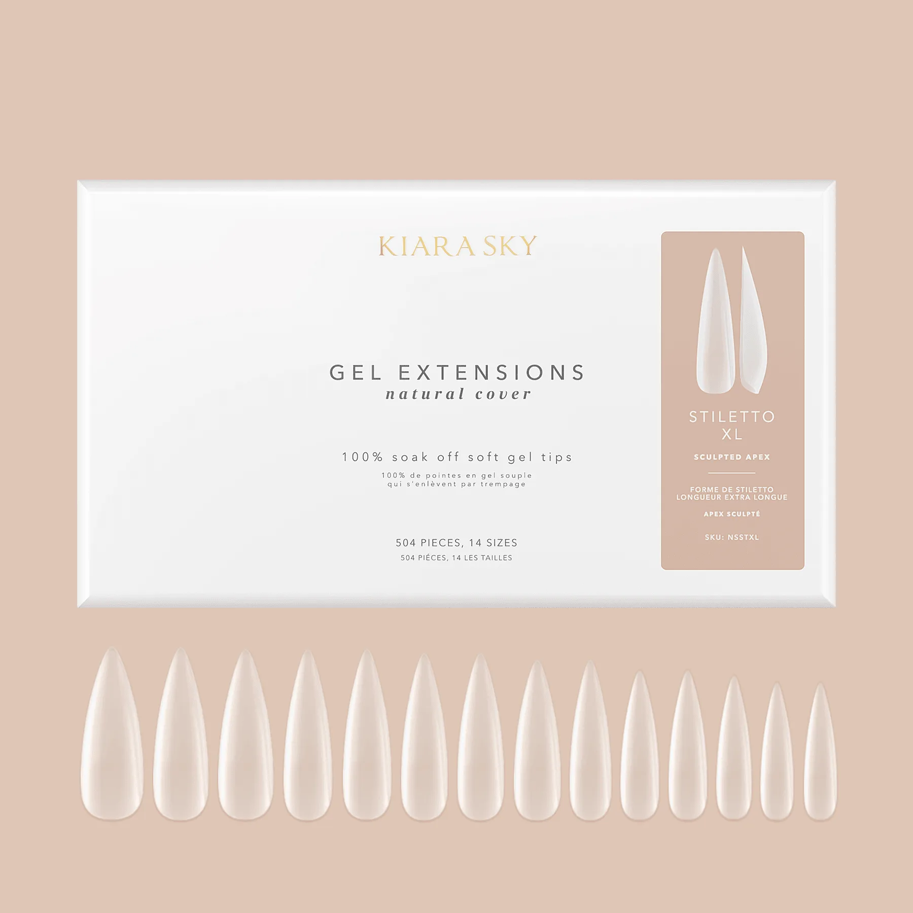 Stiletto XL | Natural Gel Extensions